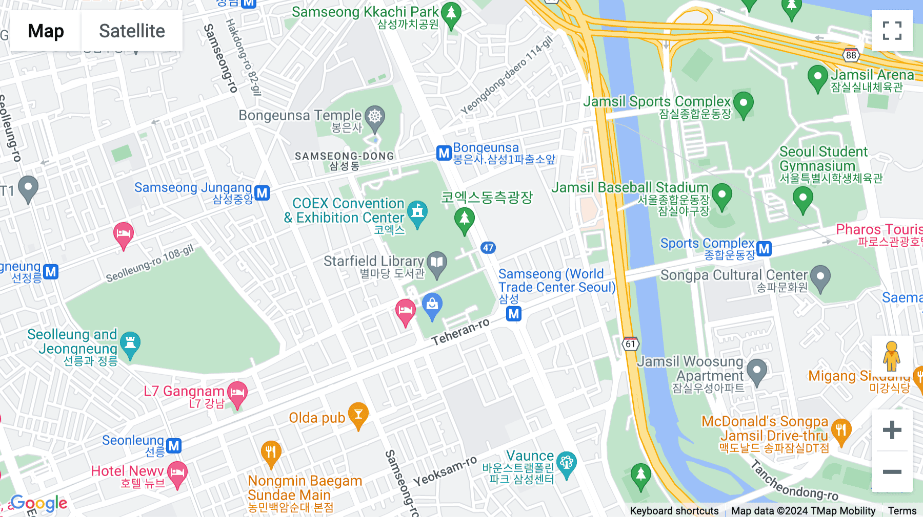 Click for interative map of World Trade Centre, Levels 27, 30 and 33, Trade Tower, 159-1 Samsung-dong, Gangnam-gu, Seoul