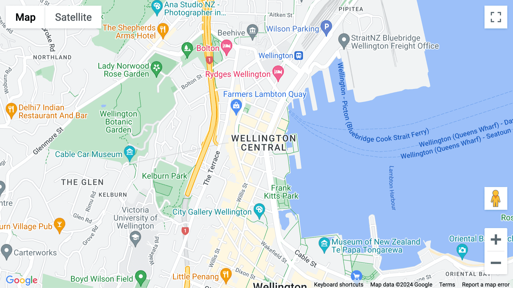 Click for interative map of Level 15 HP Tower, 171 Featherston Street, Wellington