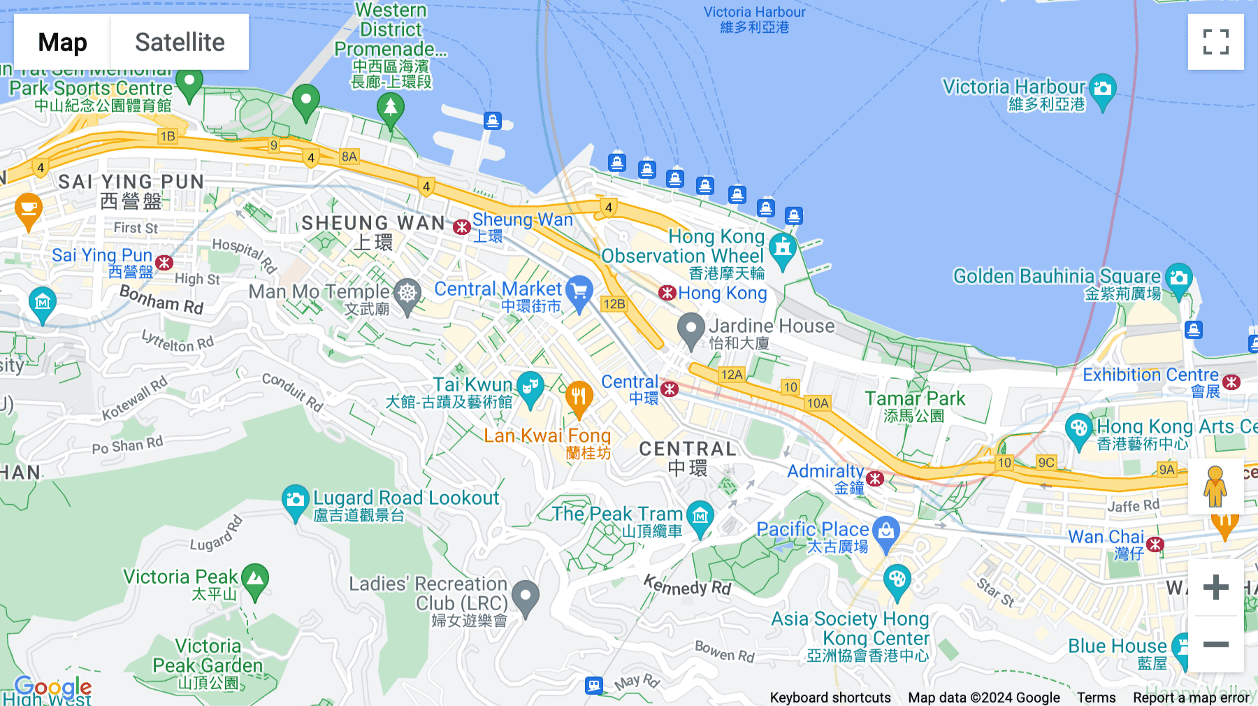 Click for interative map of Level 10 World-Wide House, 19 Des Voeux Road Central,, Hong Kong