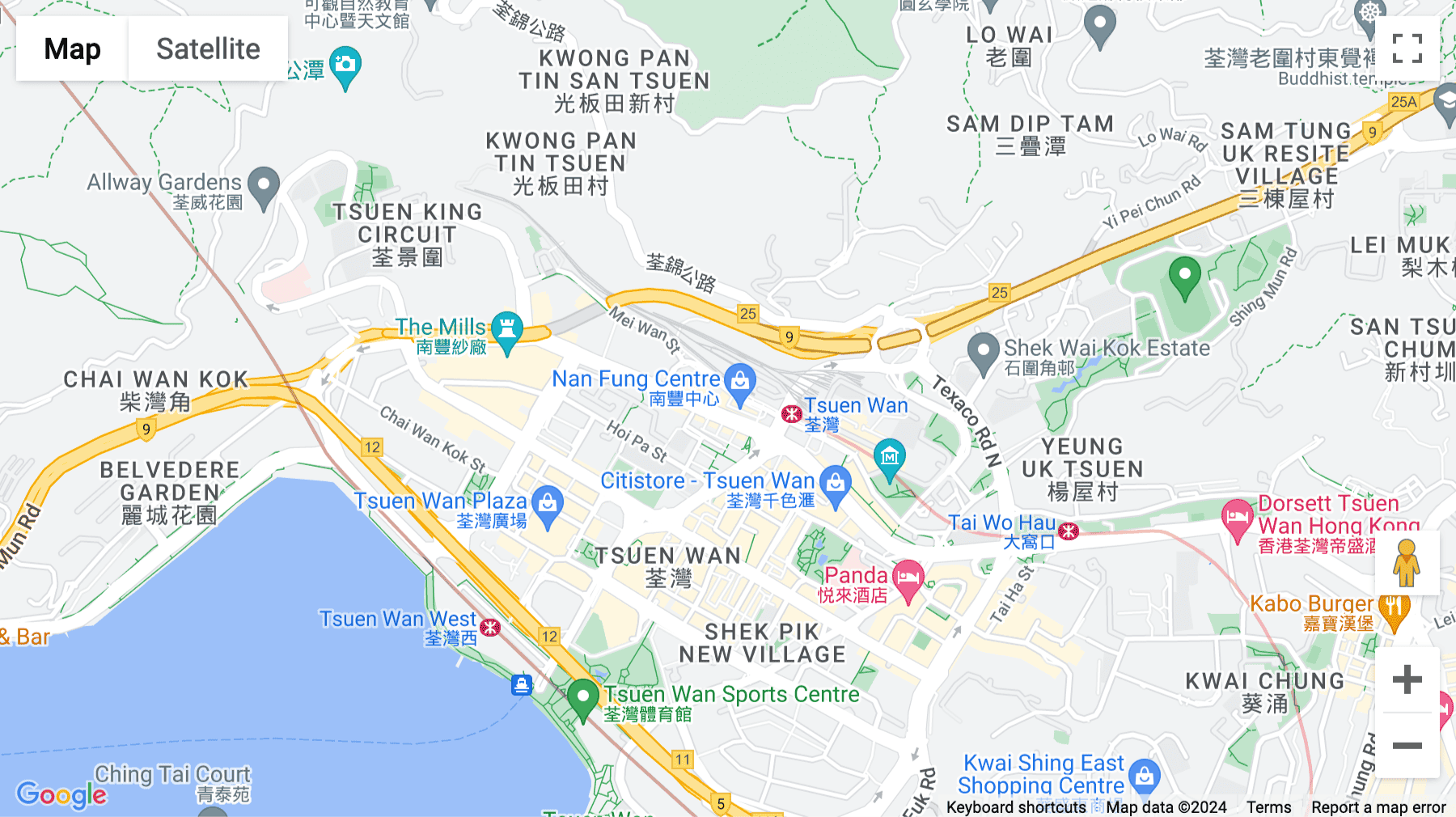 Click for interative map of Nan Fung Centre 19 Floor,  Unit 1905, 268-298 Castle Peak Road, Tsuen Wan New Territories, Hong Kong