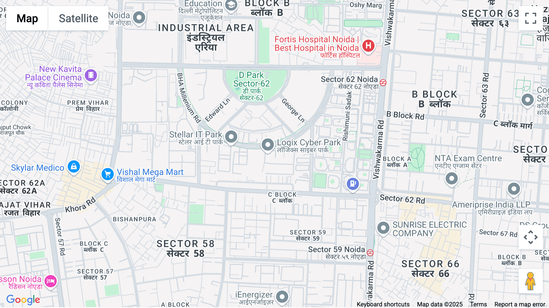 Click for interative map of Tower C (5th Floor), Green Boulevard, B-Block Sector 62, Noida