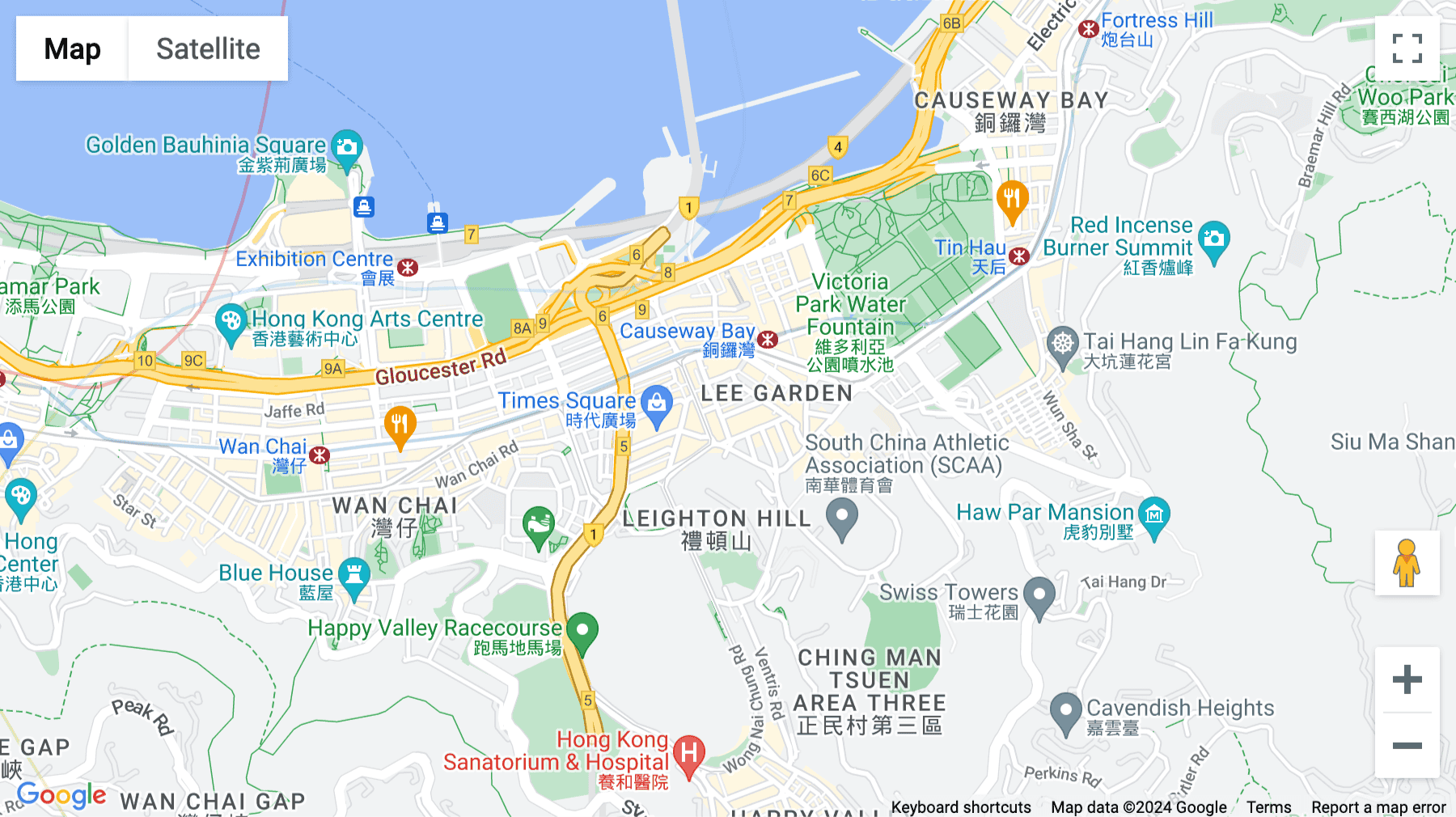 Click for interative map of The Lee Gardens, Room 901 & 1102, 33 Hysan Avenue, Causeway Ban, Hong Kong