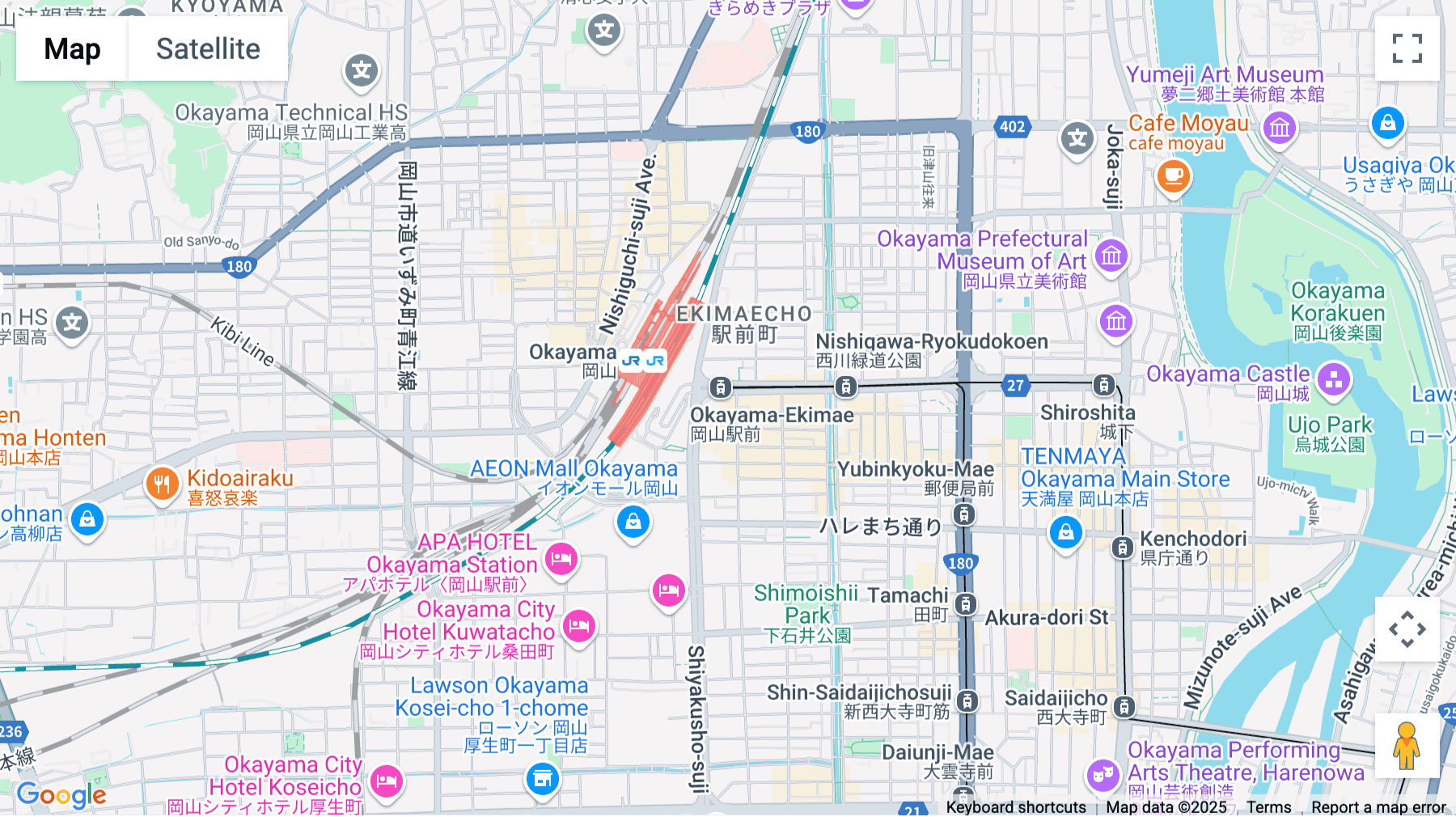 Click for interative map of 3 Floor Daiichi Central Building, Honmachi 6-36, Kita-ku, Okayama, Japan, Okayama