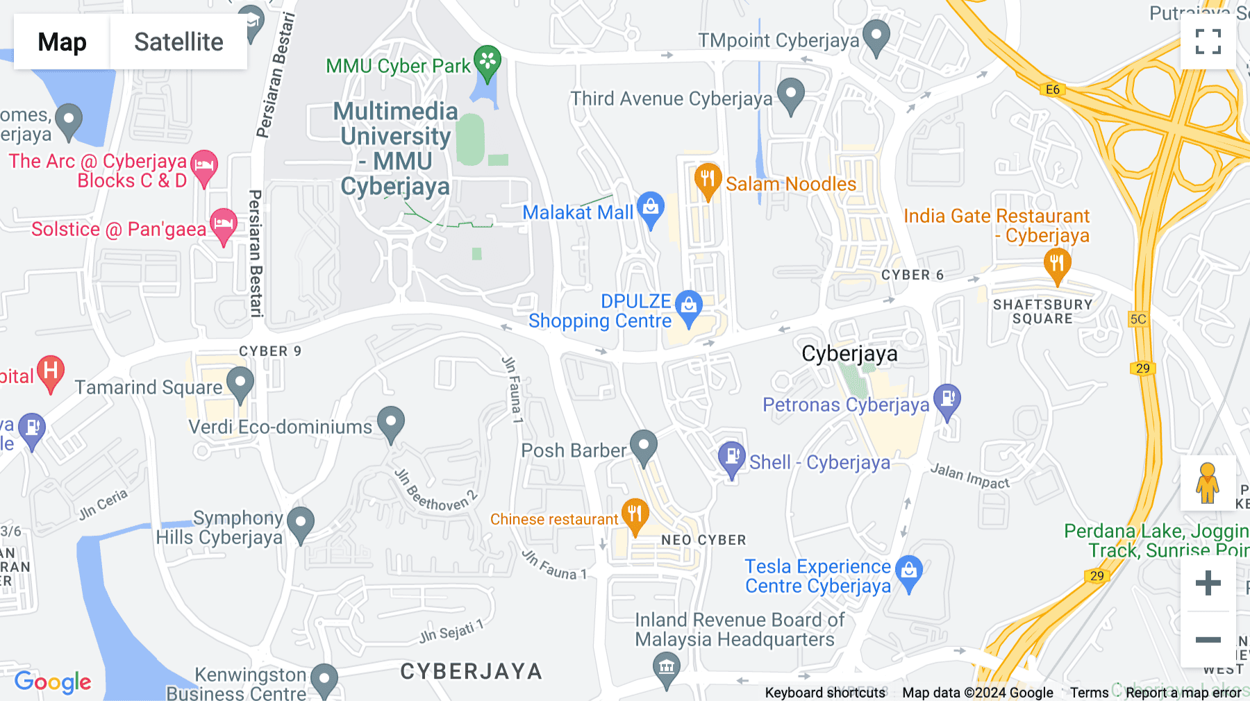 Click for interative map of DPulze Cyberjaya (L14 & 15),  Persiaran Multimedia, Selangor Darul Ehsan, Cyberjaya, Cyberjaya