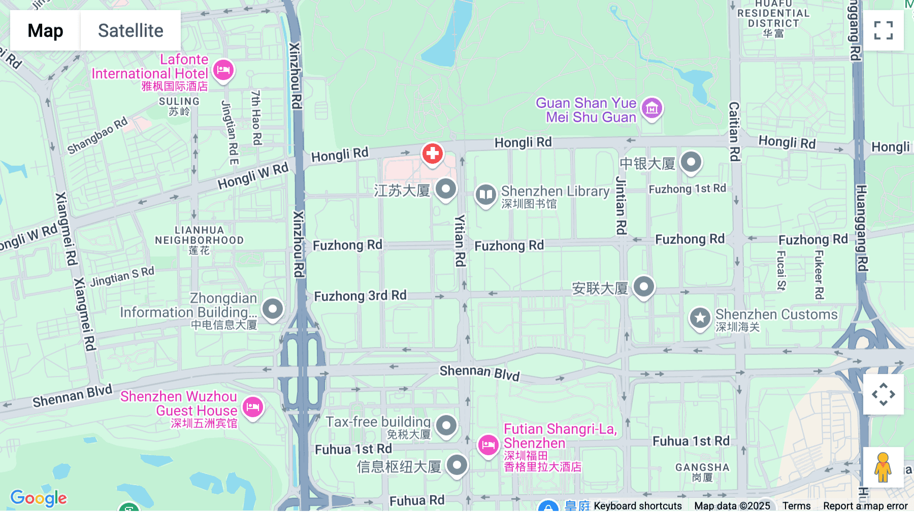 Click for interative map of Taiping Finance Tower, Level 14, 6001 Yitian Road, Futian District, Shenzhen, China, Shenzhen