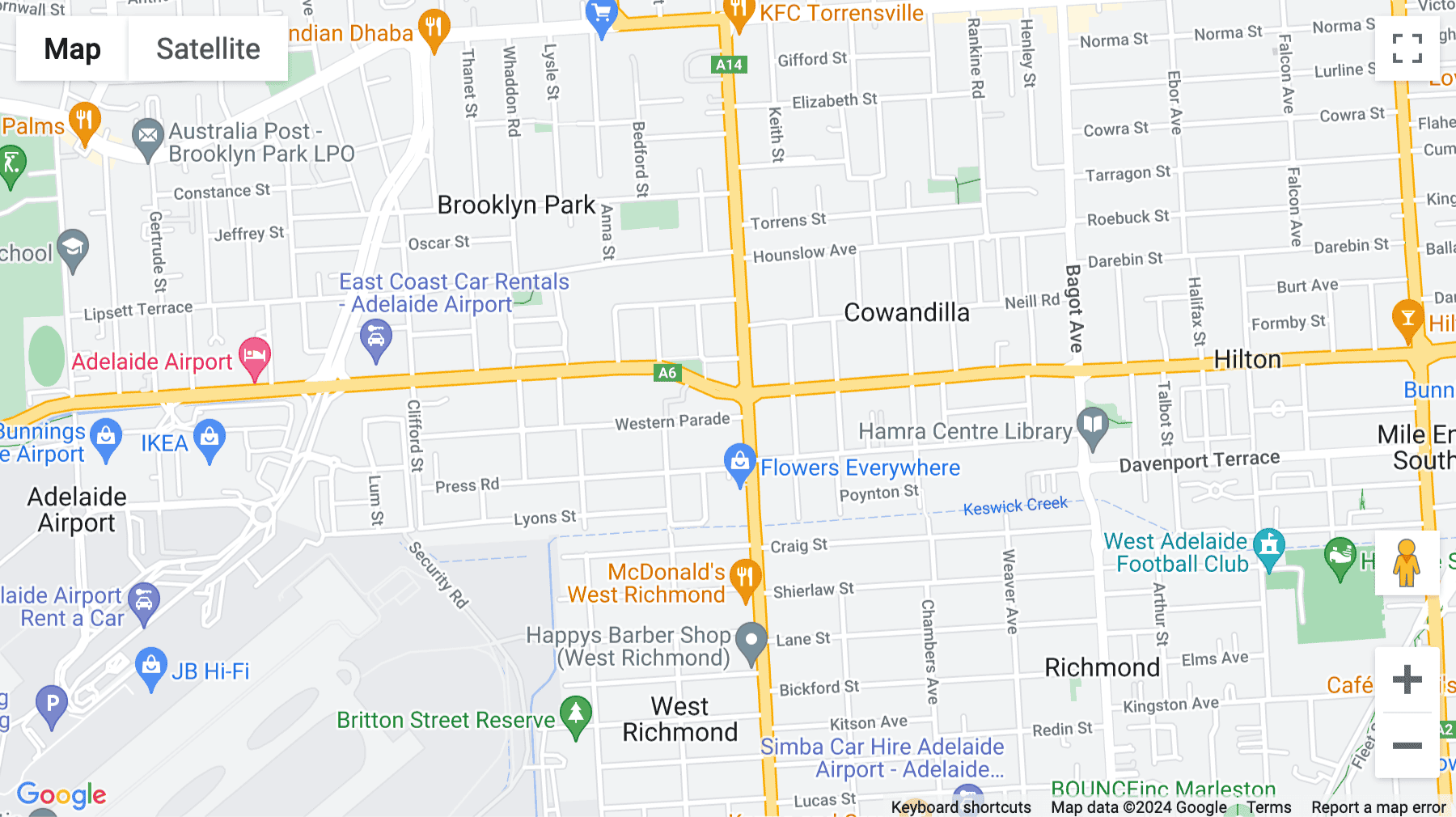Click for interative map of 283-287 Sir Donald Bradman Drive, Brooklyn Park, Adelaide
