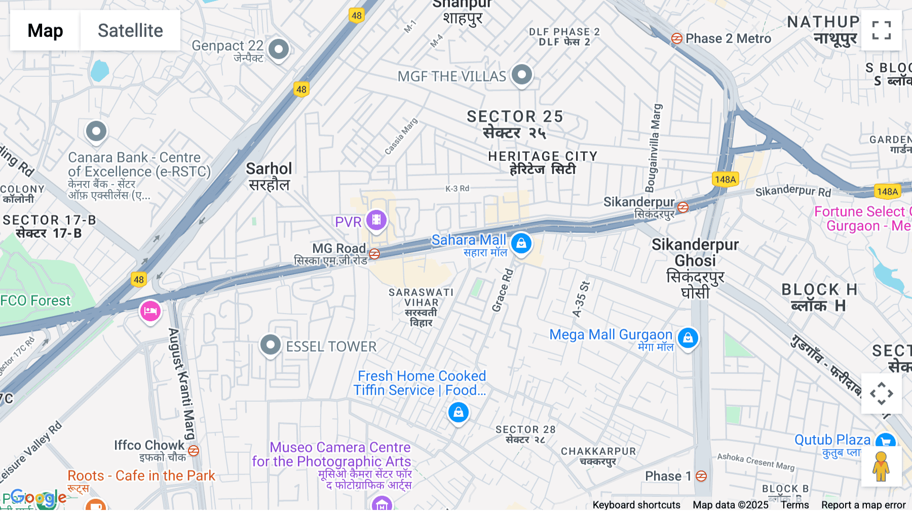 Click for interative map of Vatika Triangle, Sushant Lok 1, MG Road, Gurgaon