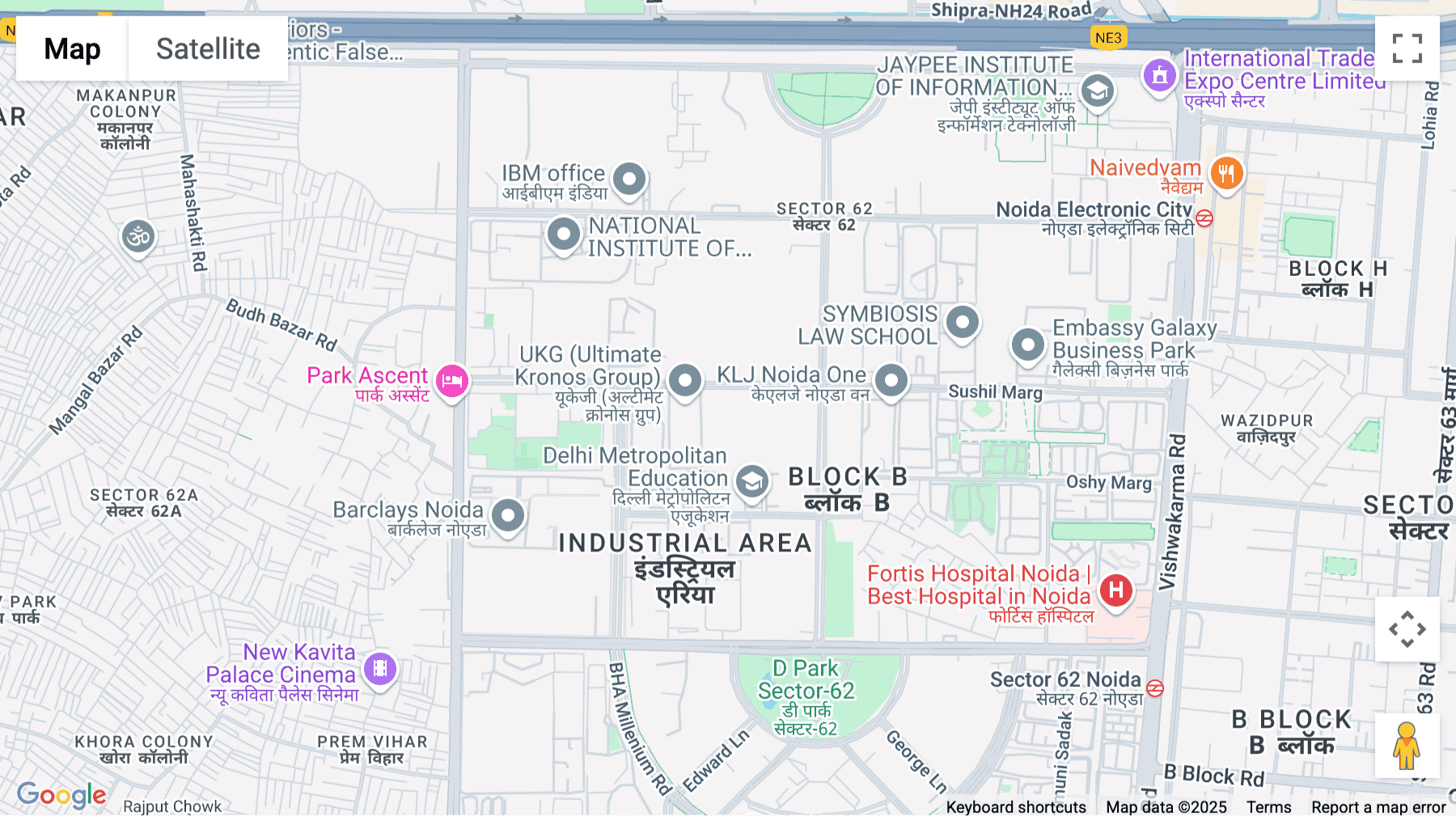 Click for interative map of Blue Silicon Business Park, Sector 62, Yoga Nand Marg, Noida