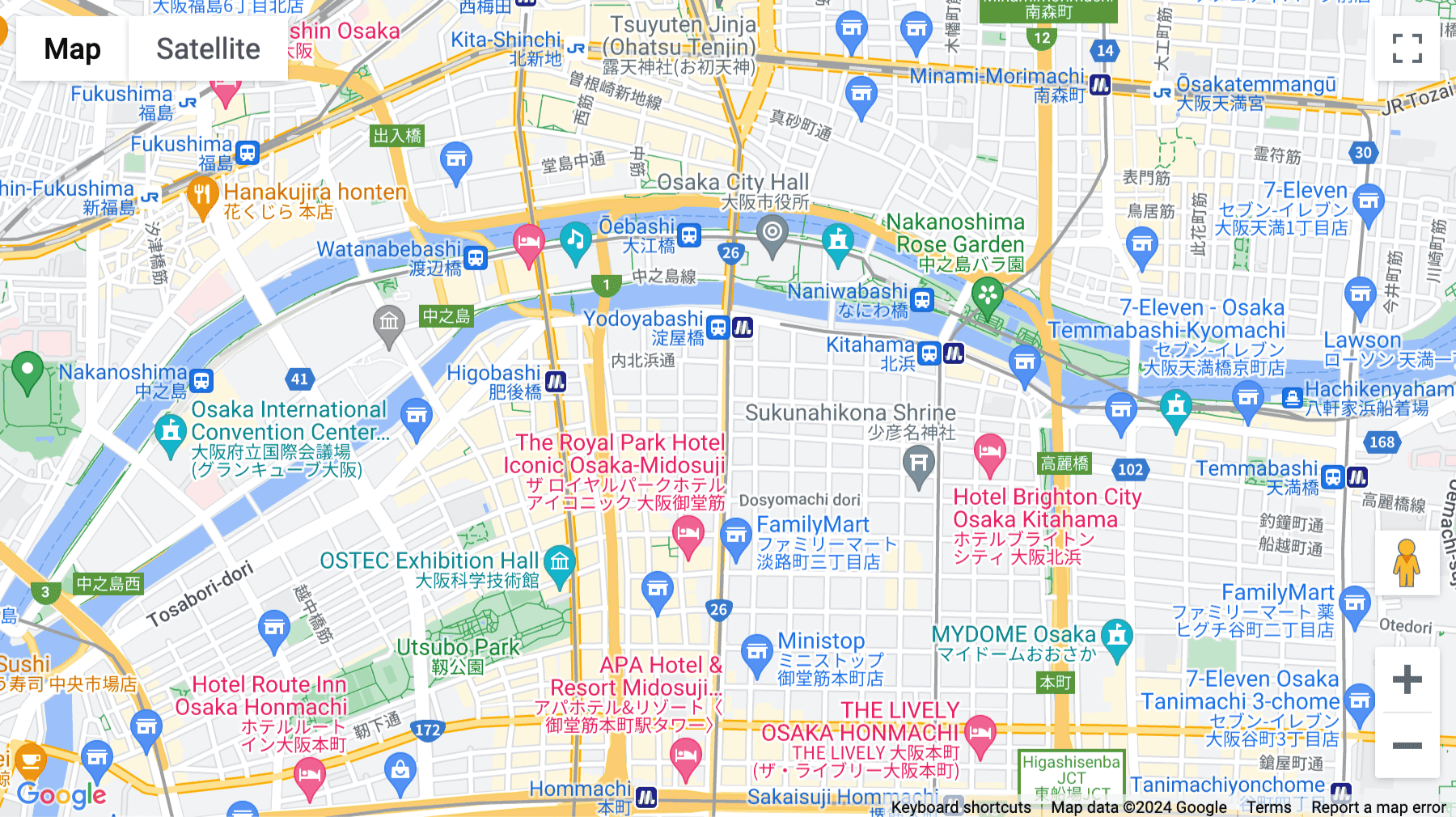 Click for interative map of 8F Keihan Yodoyabashi Building, 3-2-25 Kitahama Chuo-ku Osaka-shi, Osaka
