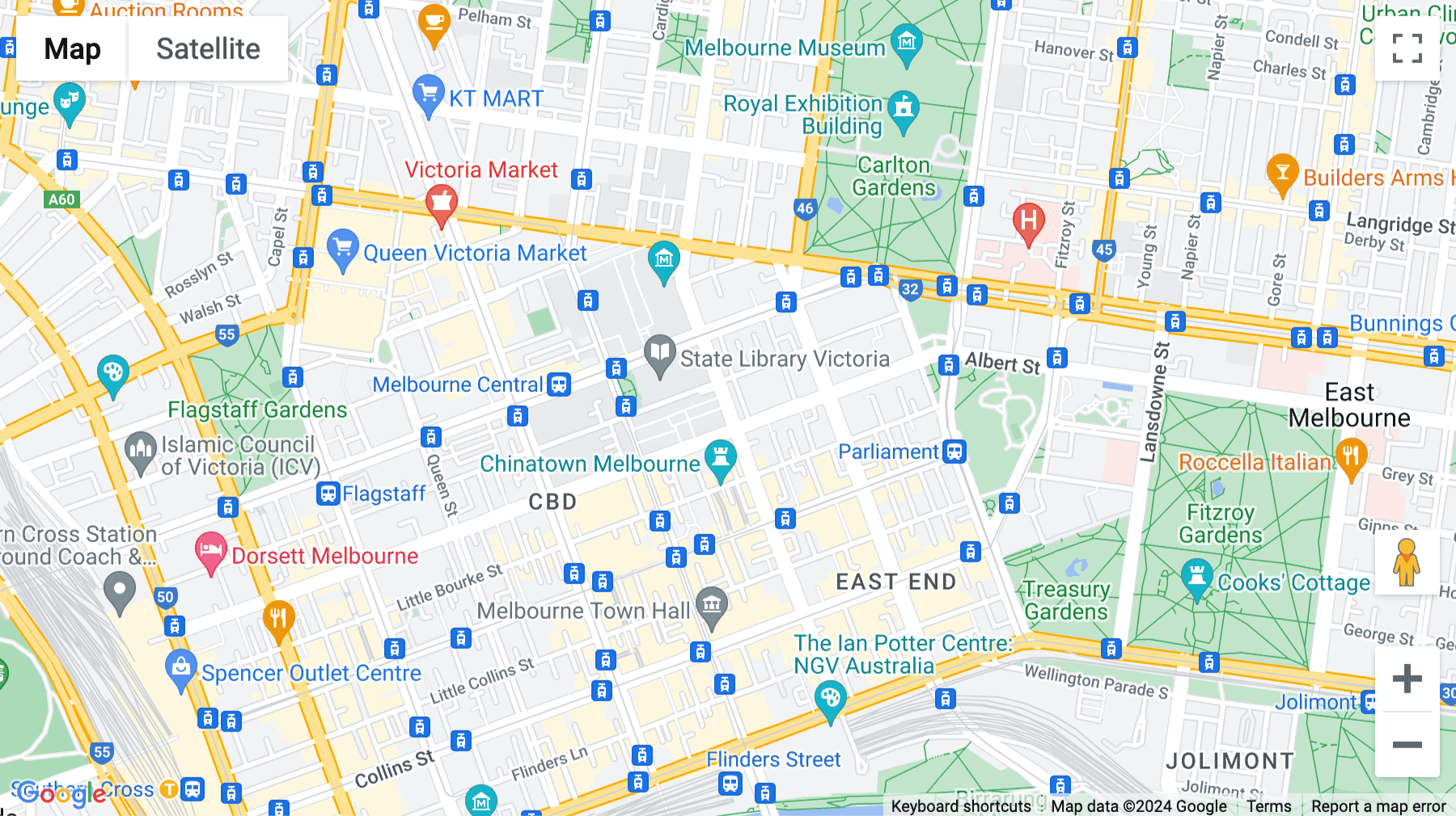 Click for interative map of Level 19, 180 Lonsdale Street, Melbourne