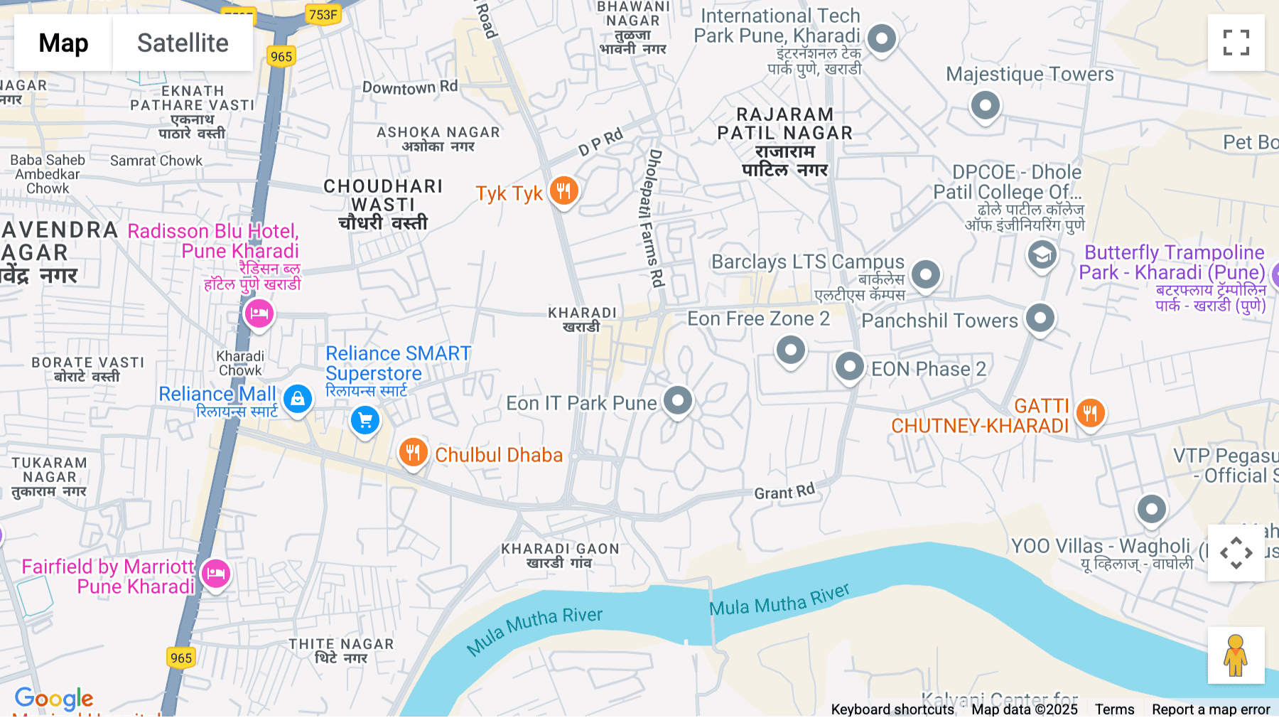 Click for interative map of Unit No. 801, 8th Floor, World Trade Centre, Dholepatil Farms Road, EON Free Zone, Kharadi, Pune
