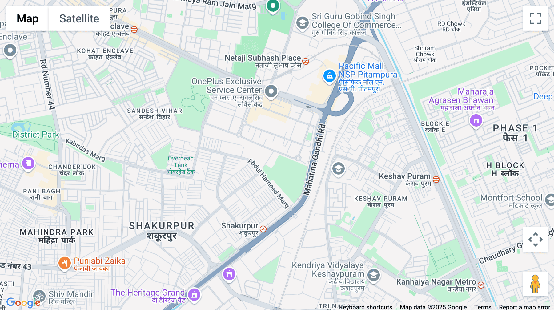 Click for interative map of B–5, District Centre,Netaji Subash Place, Wazirpur, New Delhi