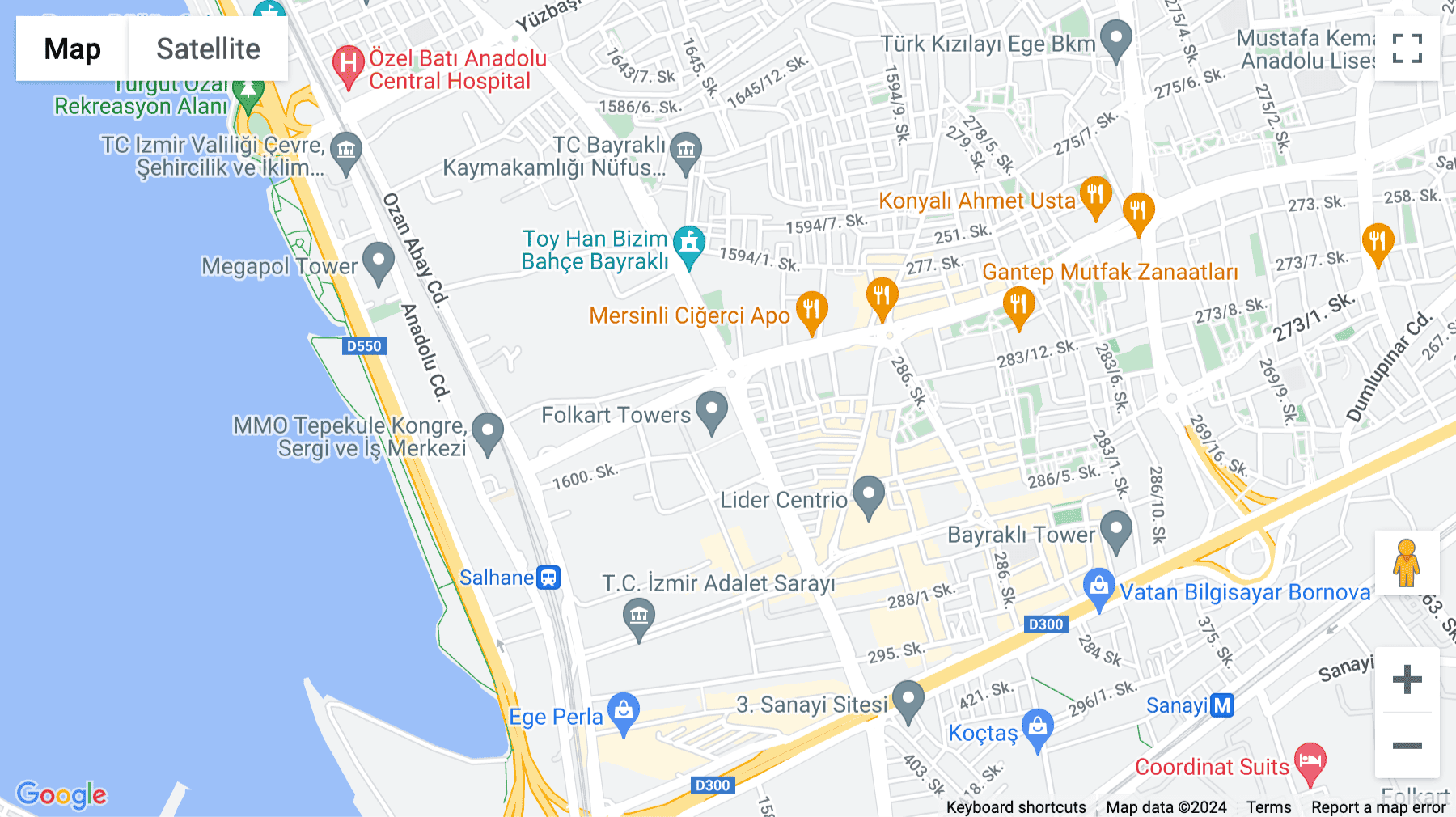 Click for interative map of Folkart Towers, Manas Bulvari No:41, B Blok K:31, Bayrakli, Izmir