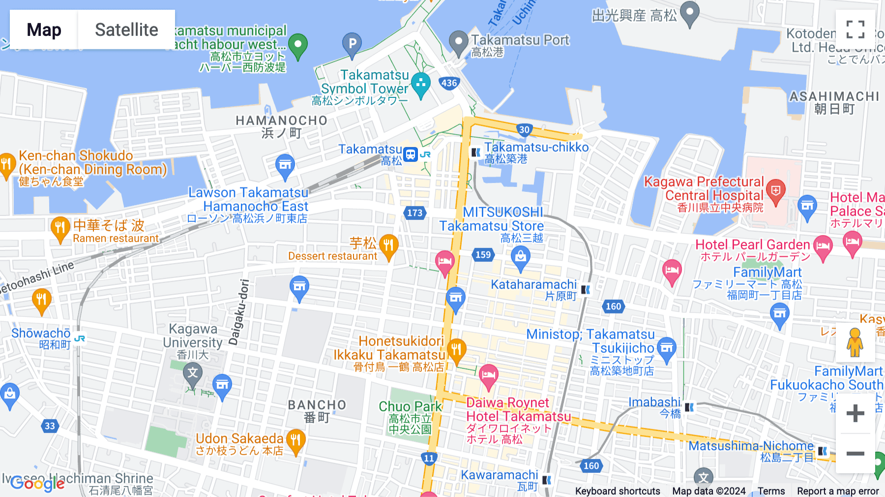 Click for interative map of Takamatsu, Takamatsu Kotobukicho Prime, Building 4F, 2-2-10 Kotobukicho, Takamatsu-shi, Kagawa, Kagawa