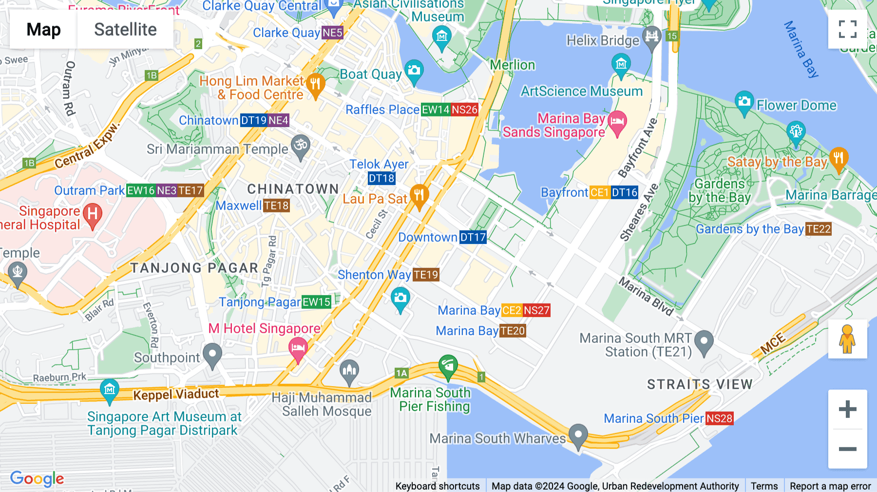 Click for interative map of Asia Square, Level 7, Tower 1, 8 Marina View,, Singapore