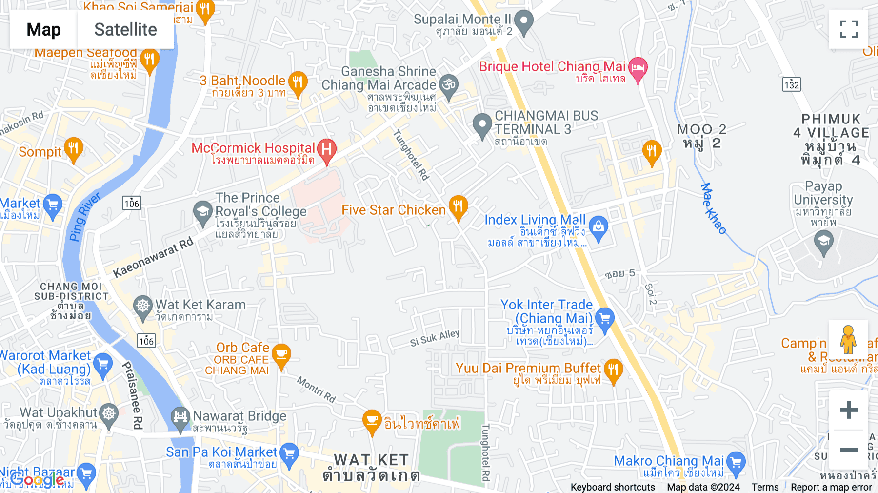 Click for interative map of 87/9 Tunghotel Rd., Watket, Muang, ChiangMai, ChiangMai, Thailand, Chiang Mai
