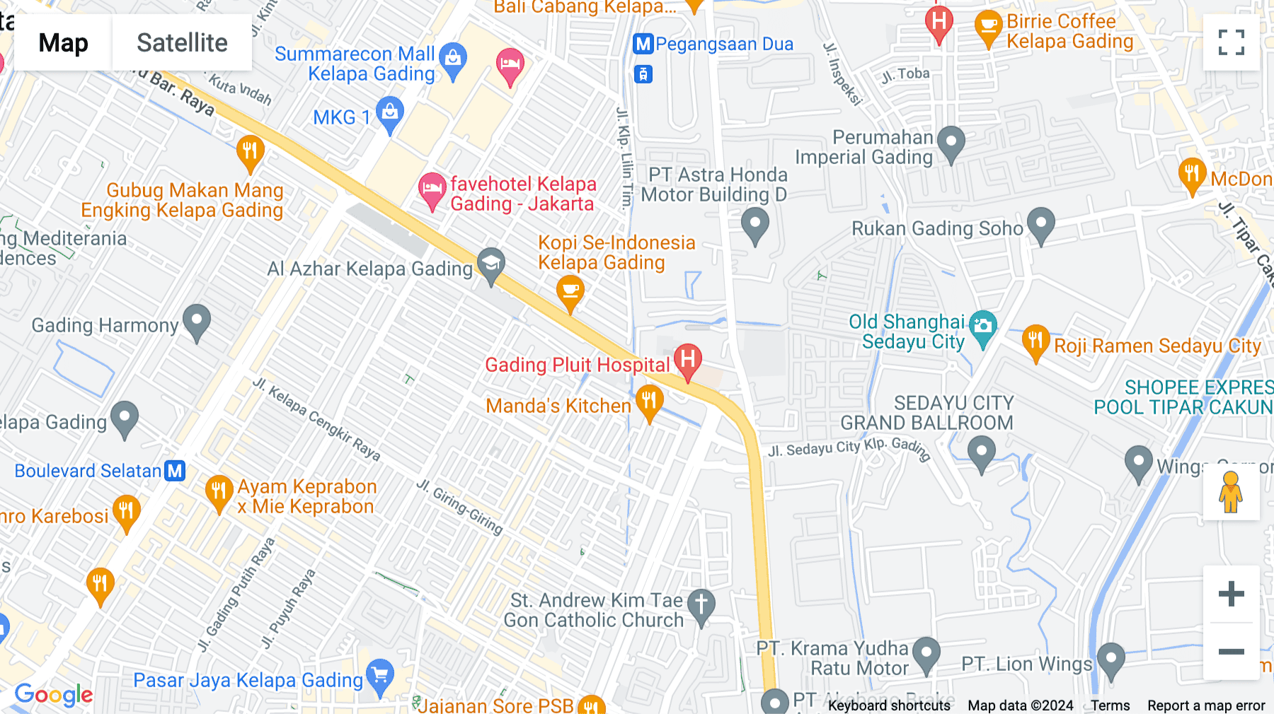 Click for interative map of KIRANA 2 TOWER, Level 10-A, Jl Boulevard Timur No 88, Kelapa Gading, Jakarta Utara, Jakarta