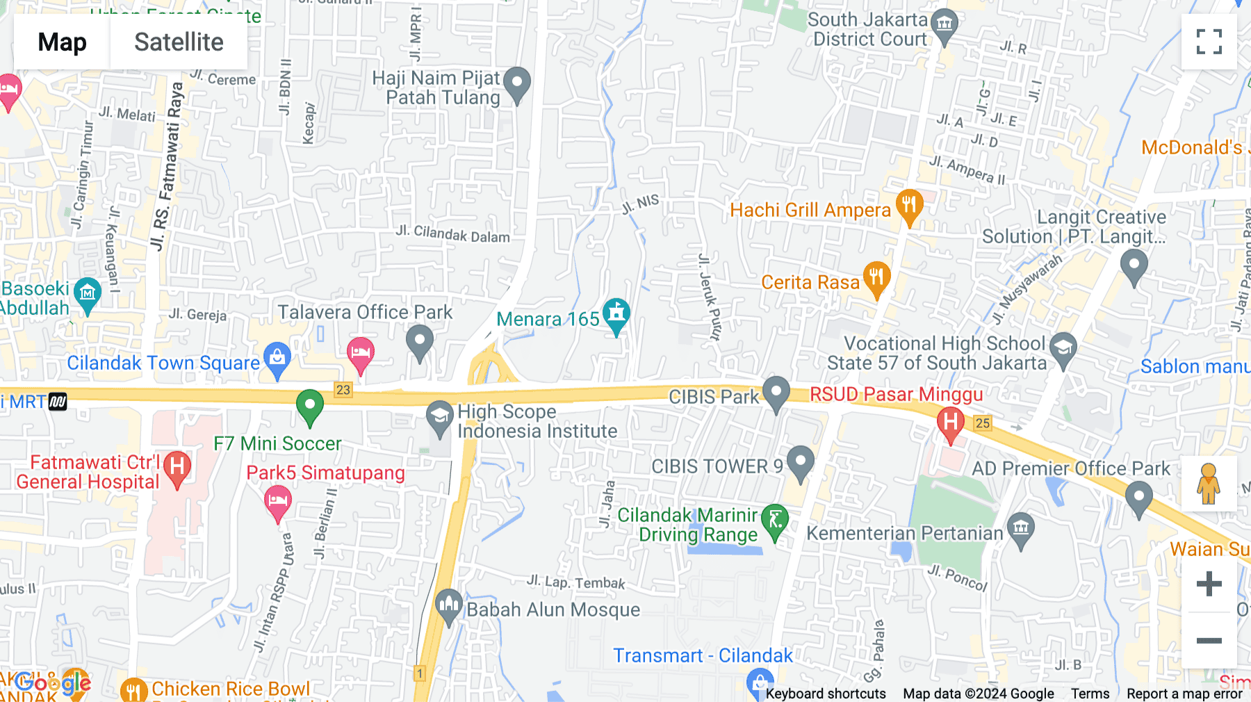 Click for interative map of The Manhattan Square Building, Mid Tower, 12th Floor Jl. TB Simatupang Kav 1, S Jakarta, 12560, IND, Jakarta