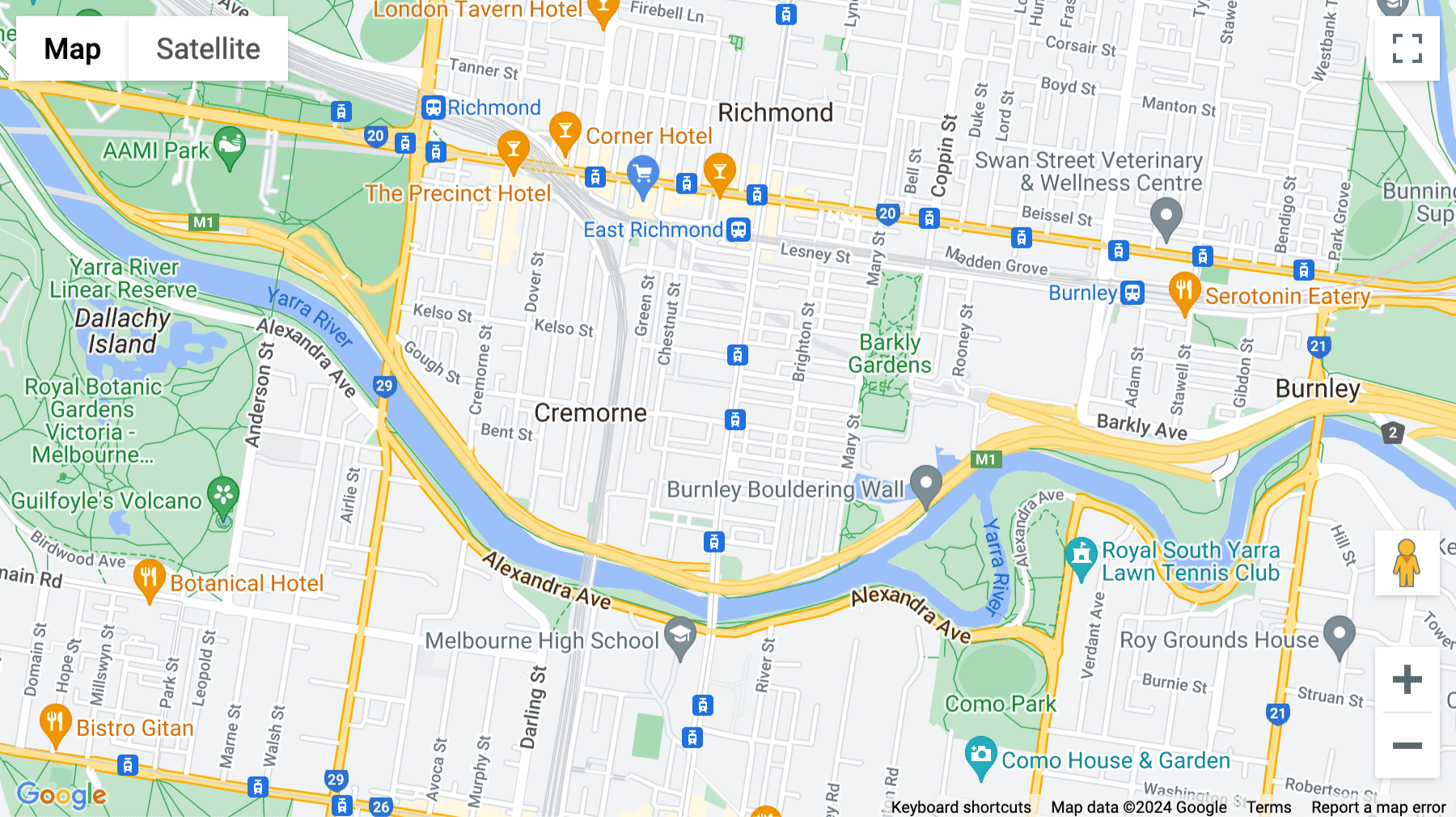 Click for interative map of Level 1, 580 Church Street, Richmond, Melbourne, Victoria, Australia, Melbourne