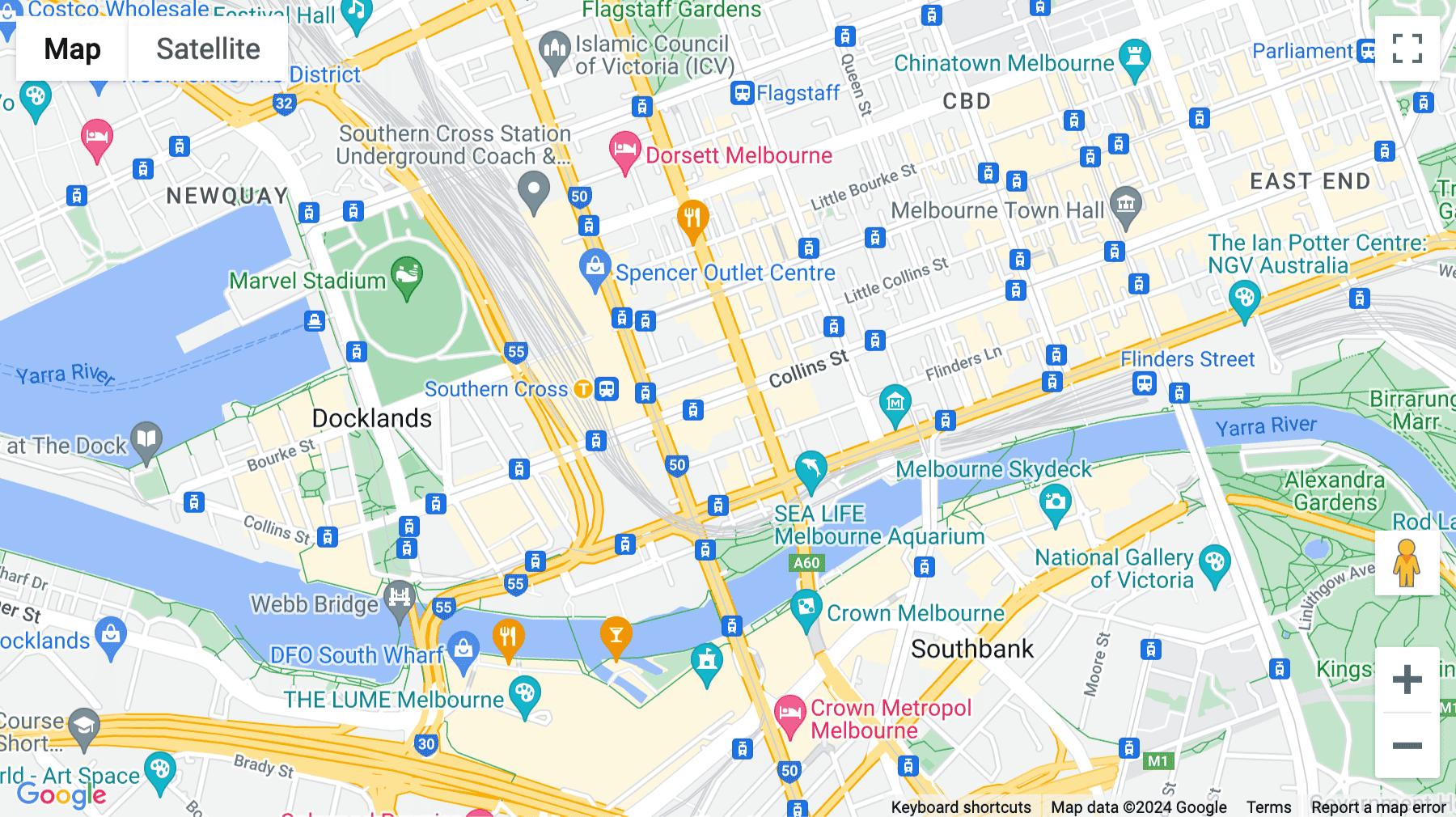 Click for interative map of Level 21, 567 Collins Street, Melbourne VIC, Melbourne