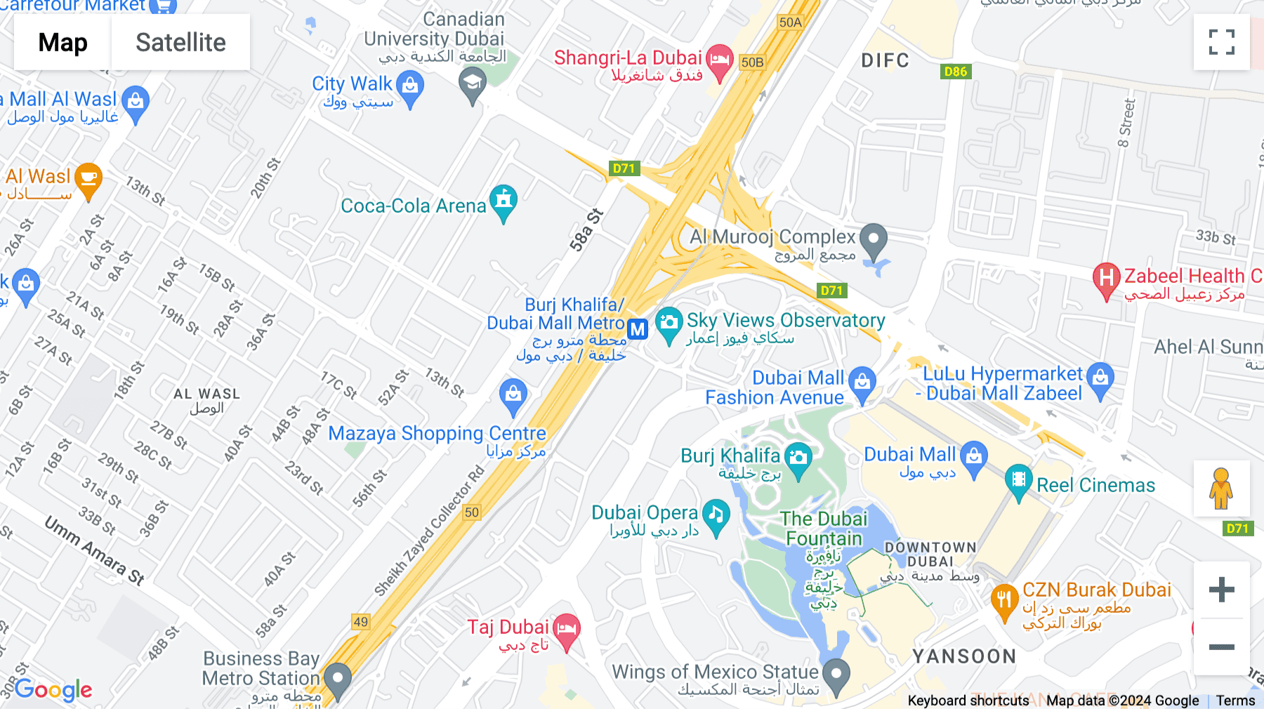 Click for interative map of 1901, 48 Burj Gate,Sheikh Zayed Road, Downtown Dubai, Dubai