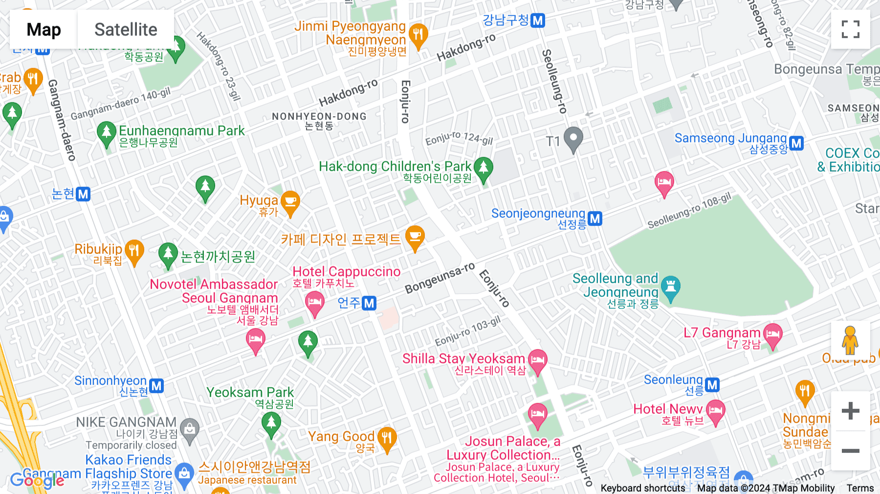 Click for interative map of Eonjuro 113 gil 7, Nonhyun 237 Bldg. 3F / 4F Gangnam-gu, Seoul