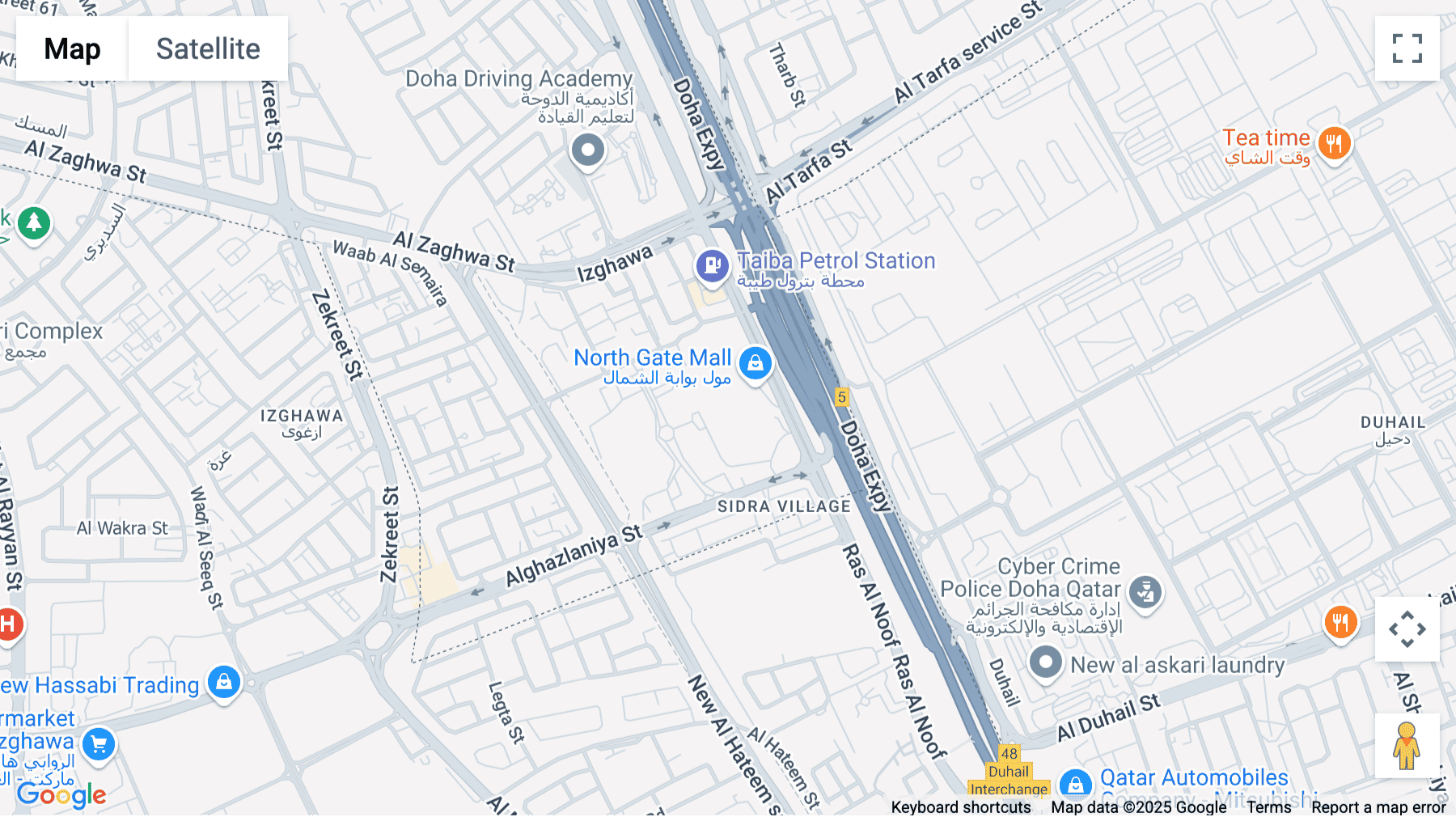 Click for interative map of Al Shamal Expressway, Al Gharafa, Doha