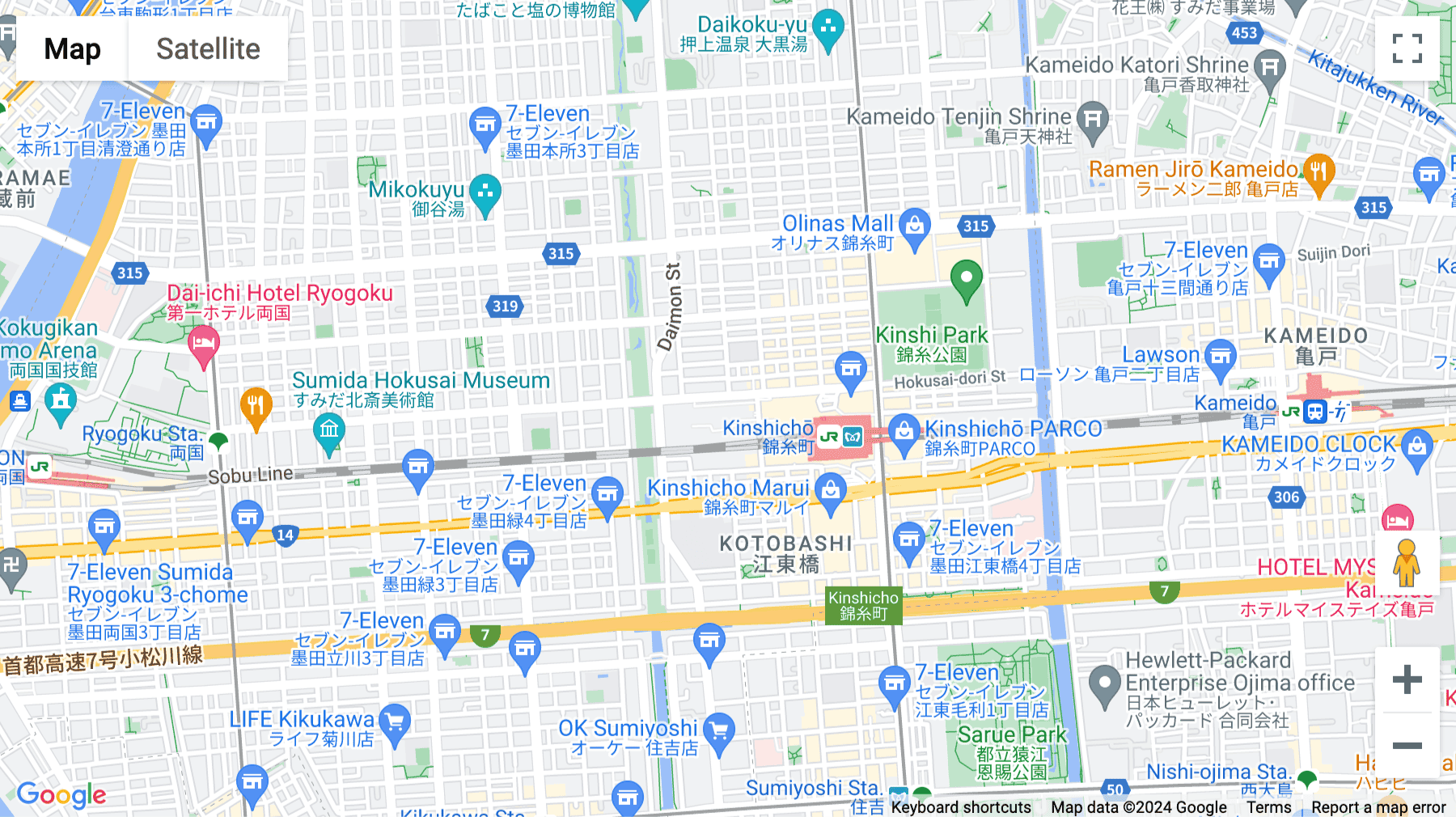 Click for interative map of Level 14 ARCA Central,1-2-1 Kinshi, Sumida-ku, Tokyo, Tokyo