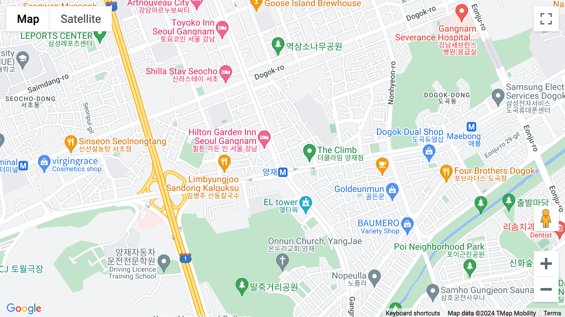 Click for interative map of Gangnamgu gangnamdaero 447 gil 7, Seoul