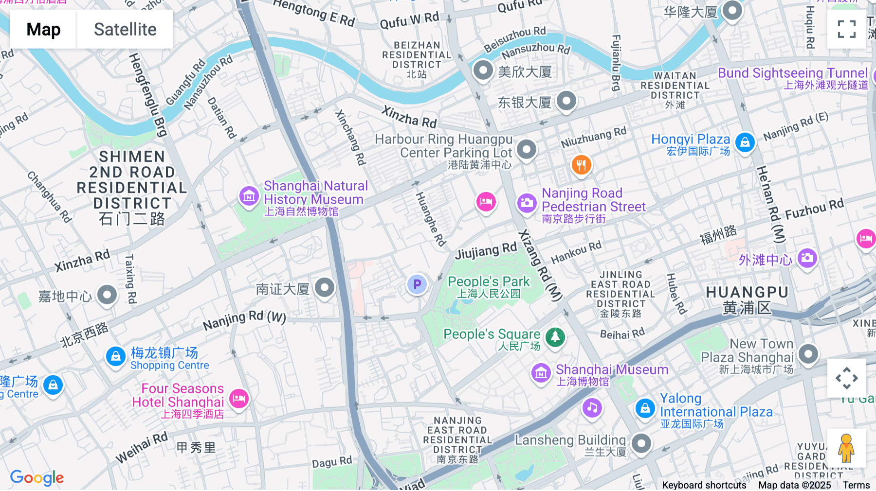 Click for interative map of Carlton Building, No. 21 Huanghe Road, Huangpu District, Shanghai