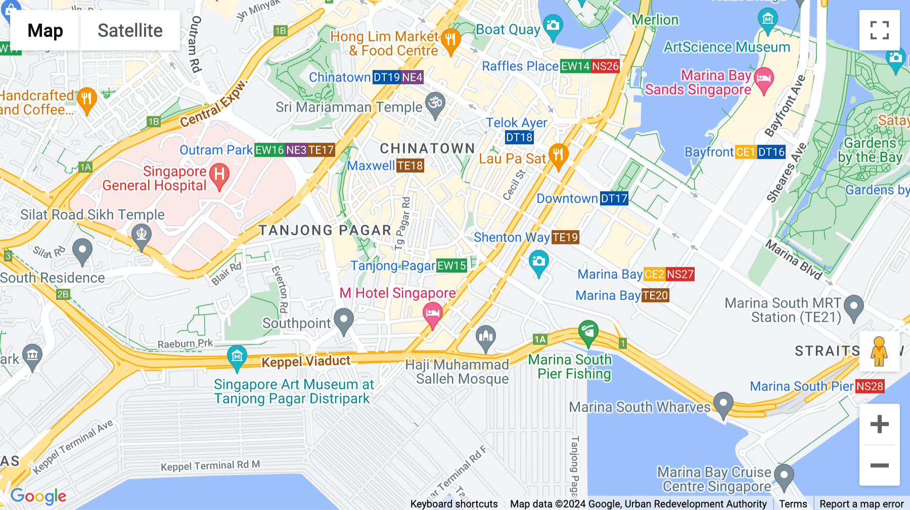 Click for interative map of 1 Wallich Street, No.14-01 Guoco Tower, Singapore