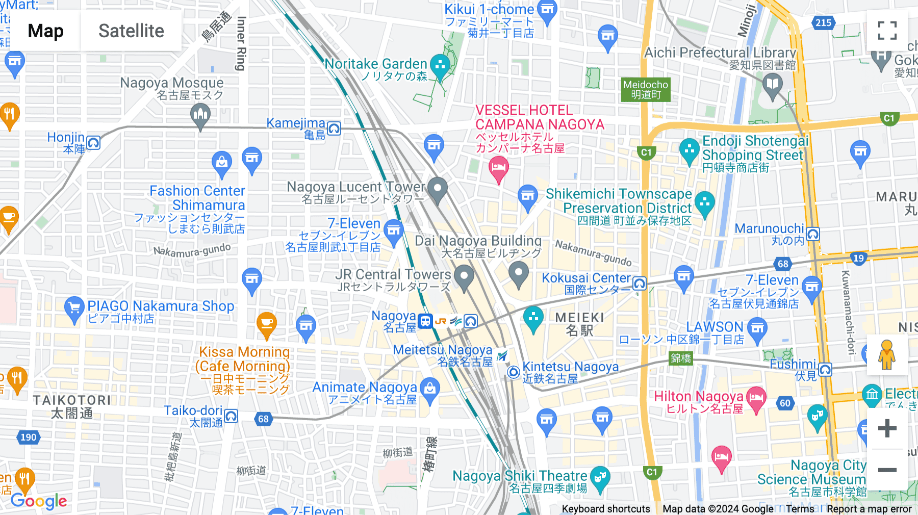Click for interative map of 4F Toshin Meieki Building, Nakamura-ku, 2-45-14 Meieki, Aichi-ken, Nagoya-shi, Nagoya City