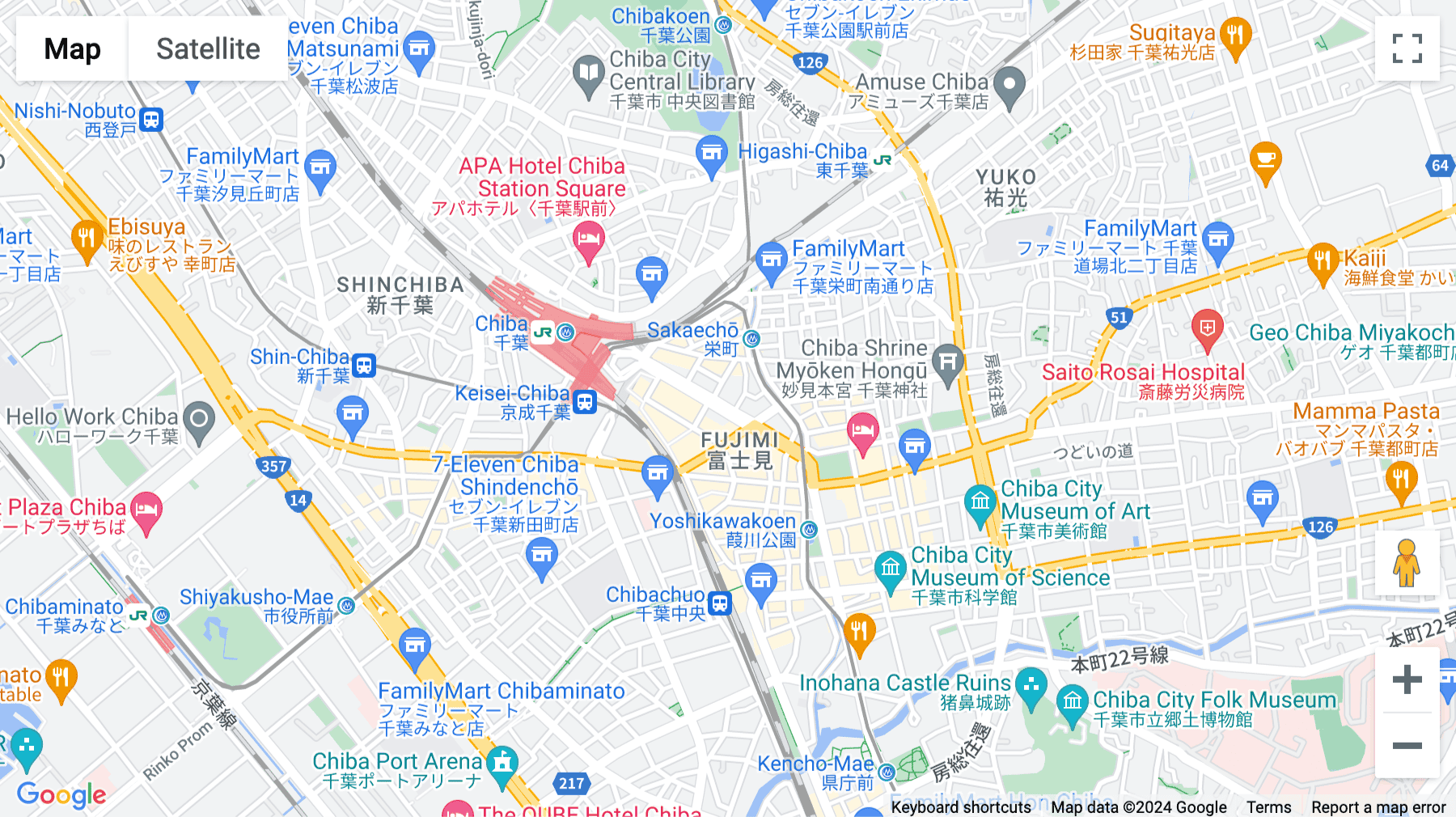 Click for interative map of 14-13 Fujimi 1-Chome, Chuo-ku, Chiba-shi, Chiba