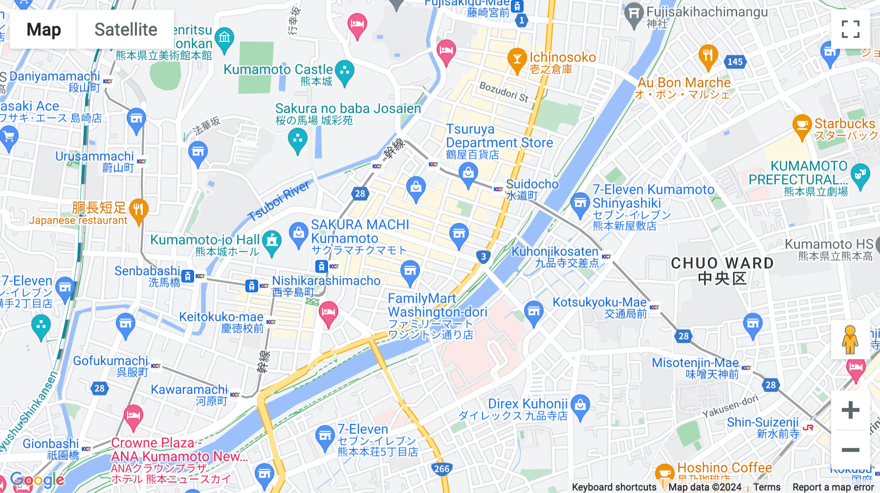 Click for interative map of 5F-8F Alba Ginza Dori Building, 4-22 Chuogai, Chuo-ku, Kumamoto-shi, Kumamoto