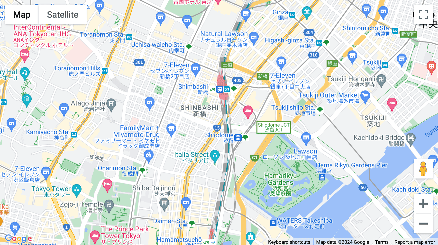 Click for interative map of 2/F & 3/F Shinbashi Tokyu Bldg, 4-21-3, Shinbashi, Minato-ku, Tokyo