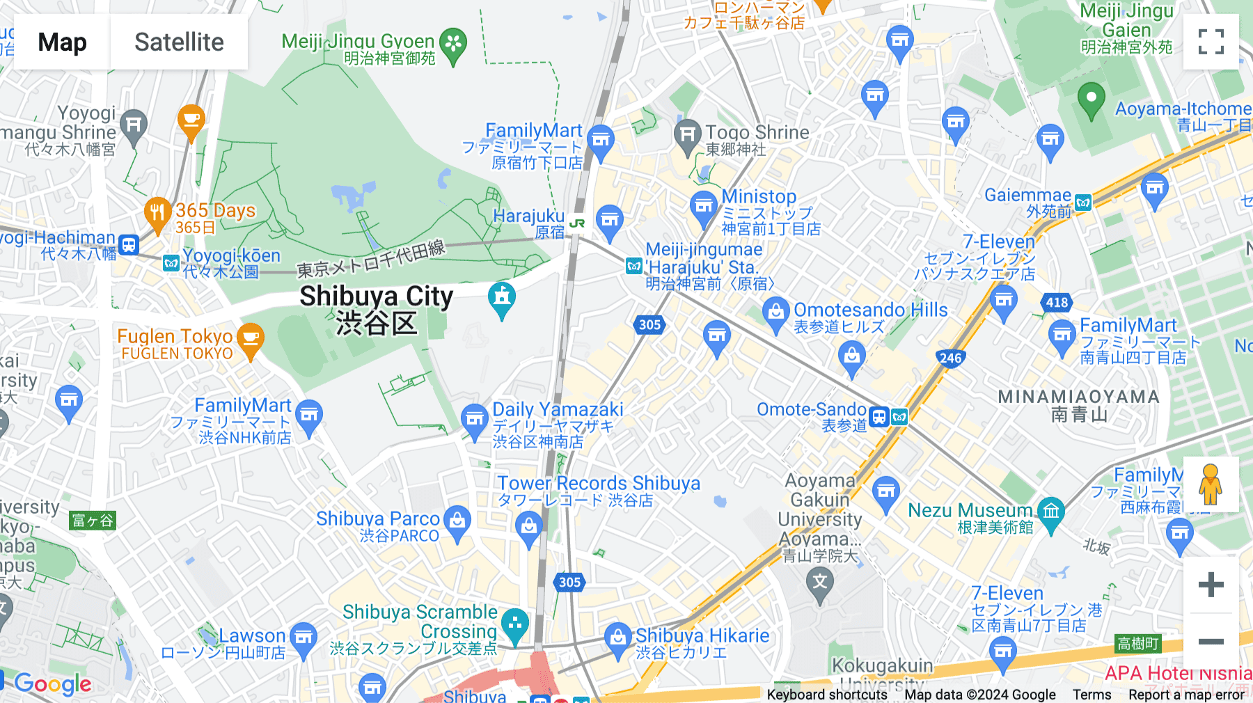 Click for interative map of 3F/5F/6F Tobu Building, 6-28-9 Jingumae, Shibuya-ku, Tokyo