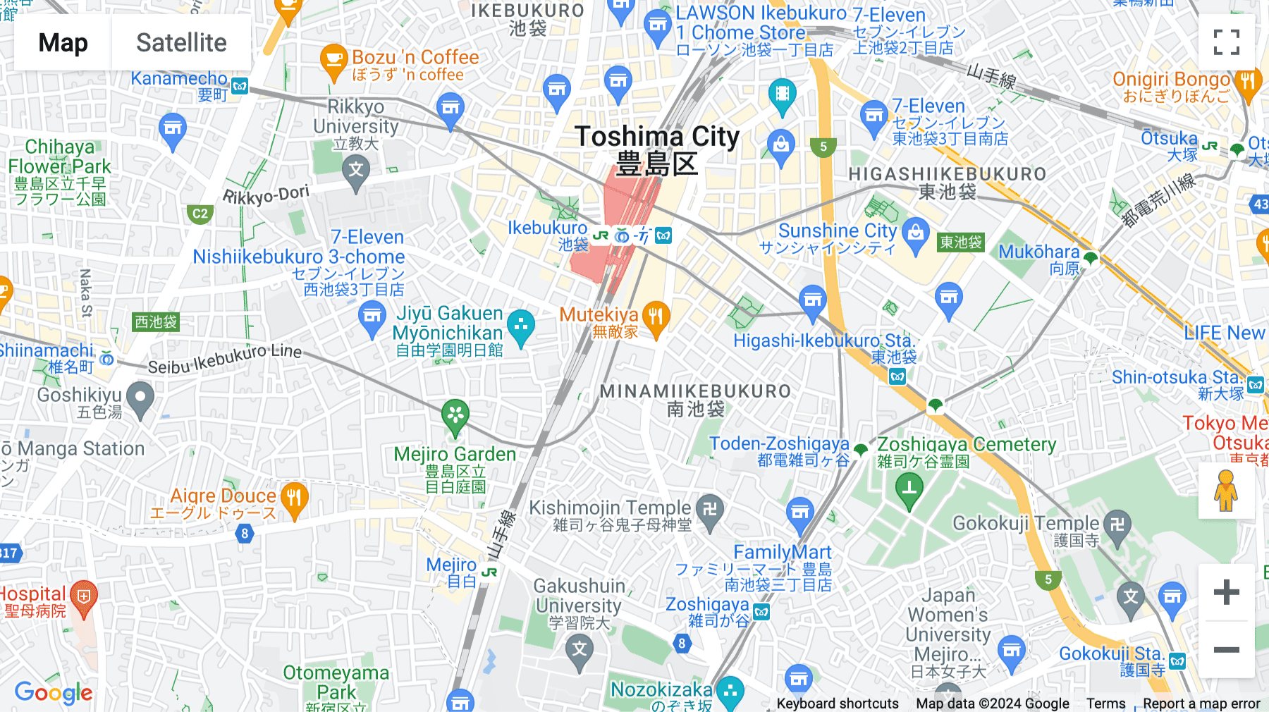 Click for interative map of Nukariya Building 6F, 1-16-20 Minami Ikebukuro, Toshima-ku, Tokyo
