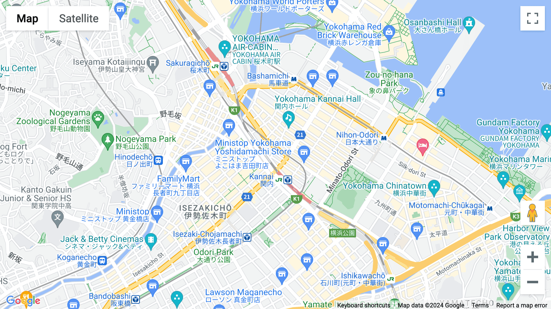 Click for interative map of 8F Yokohama Onoecho Building, 4-57 Onoecho, Naka-ku, Kanagawa, Yokohama