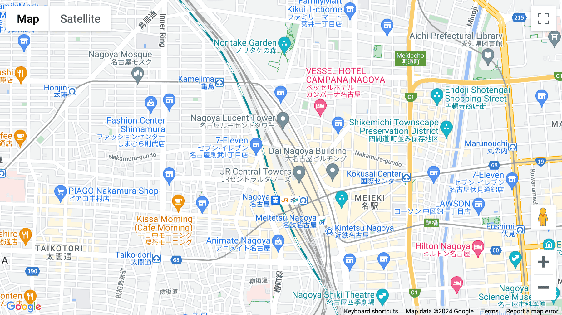Click for interative map of 21F, JP Tower Nagoya,1-1-1 Meieki, Aichi-ken, Nakamura-ku, Nagoya City