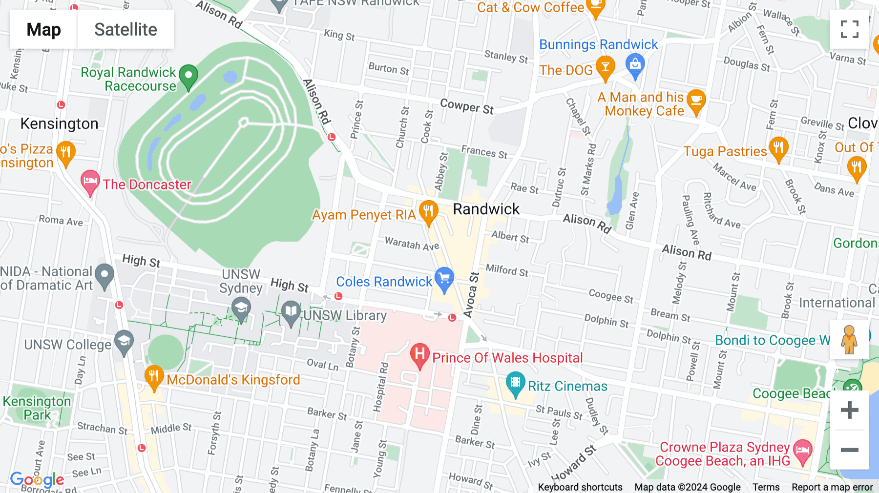 Click for interative map of Level 2, 65-71 Belmore Road, Randwick