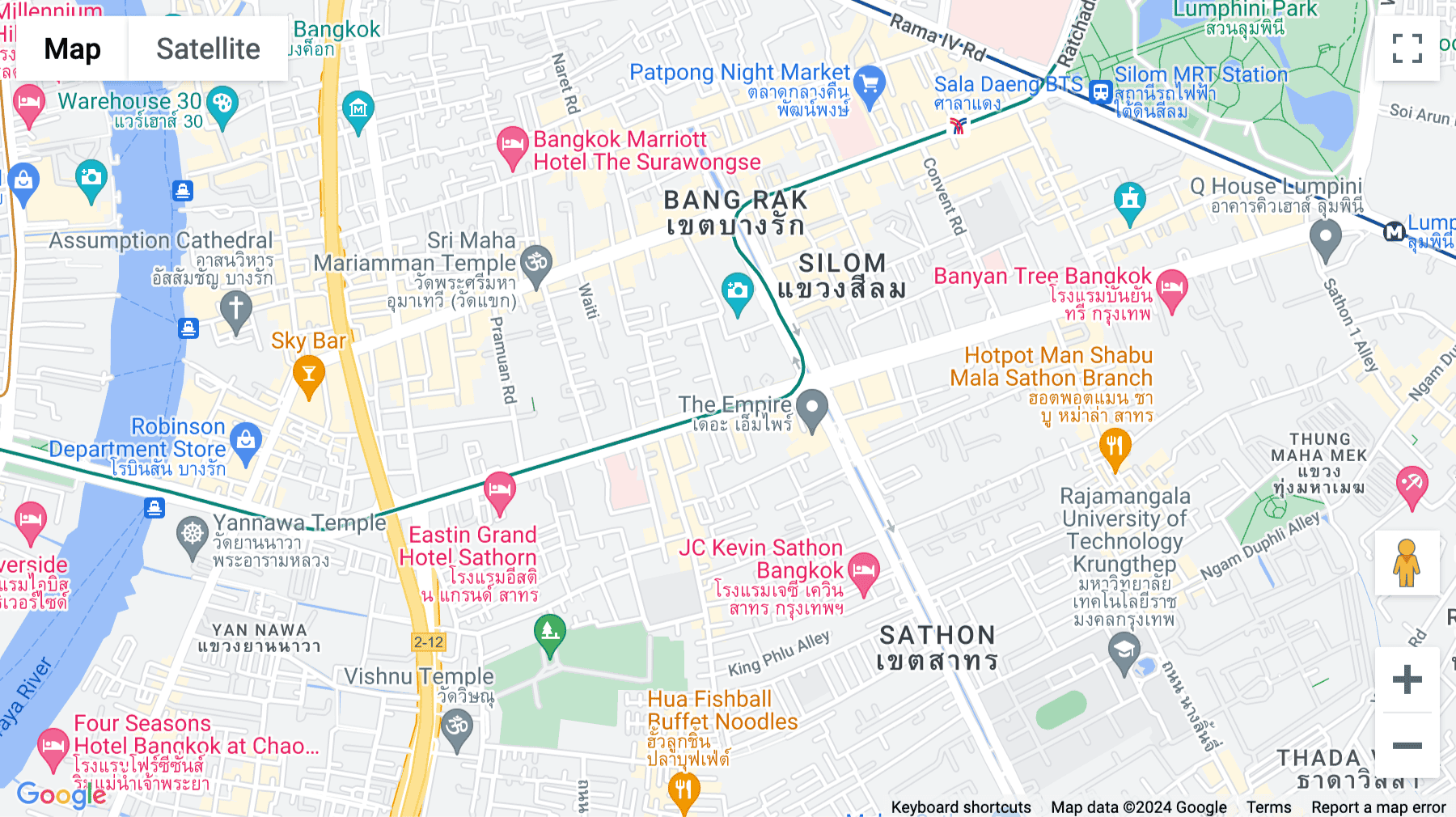 Click for interative map of Bangkok Sukhumvit Centre, 152 Chartered Square Building 30/F, Room 30-01, North Sathorn Road, Bangkok