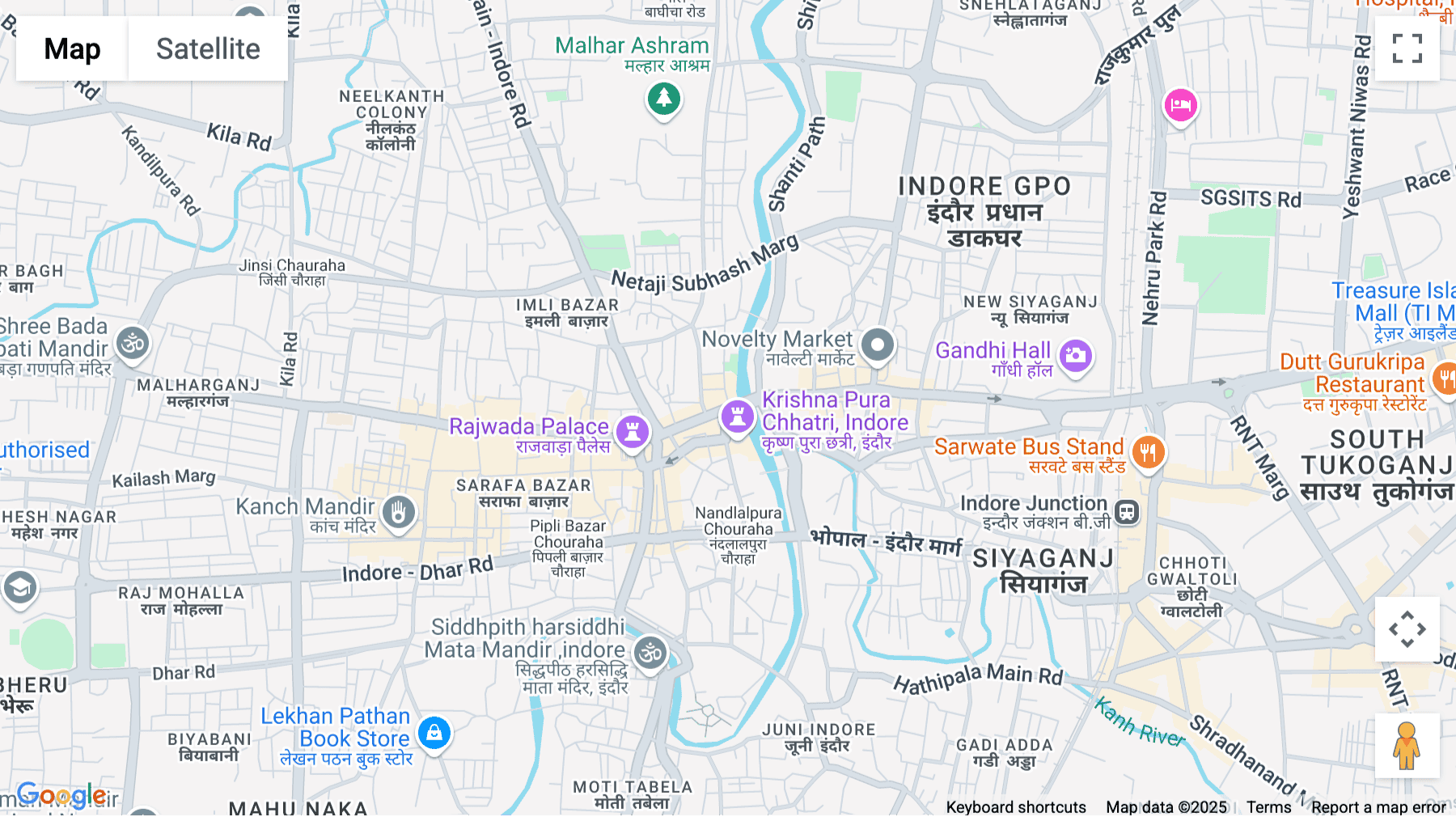 Click for interative map of DNR 90, Unit Nos. 301, 569/3, MG Road, Indore