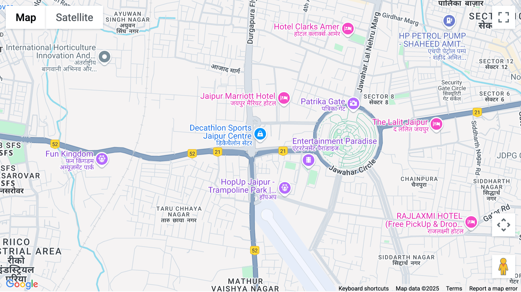 Click for interative map of Jaipur Centre, Tonk Road & B2 Bypass Junction, Sector B-4, Near Airport, Jaipur