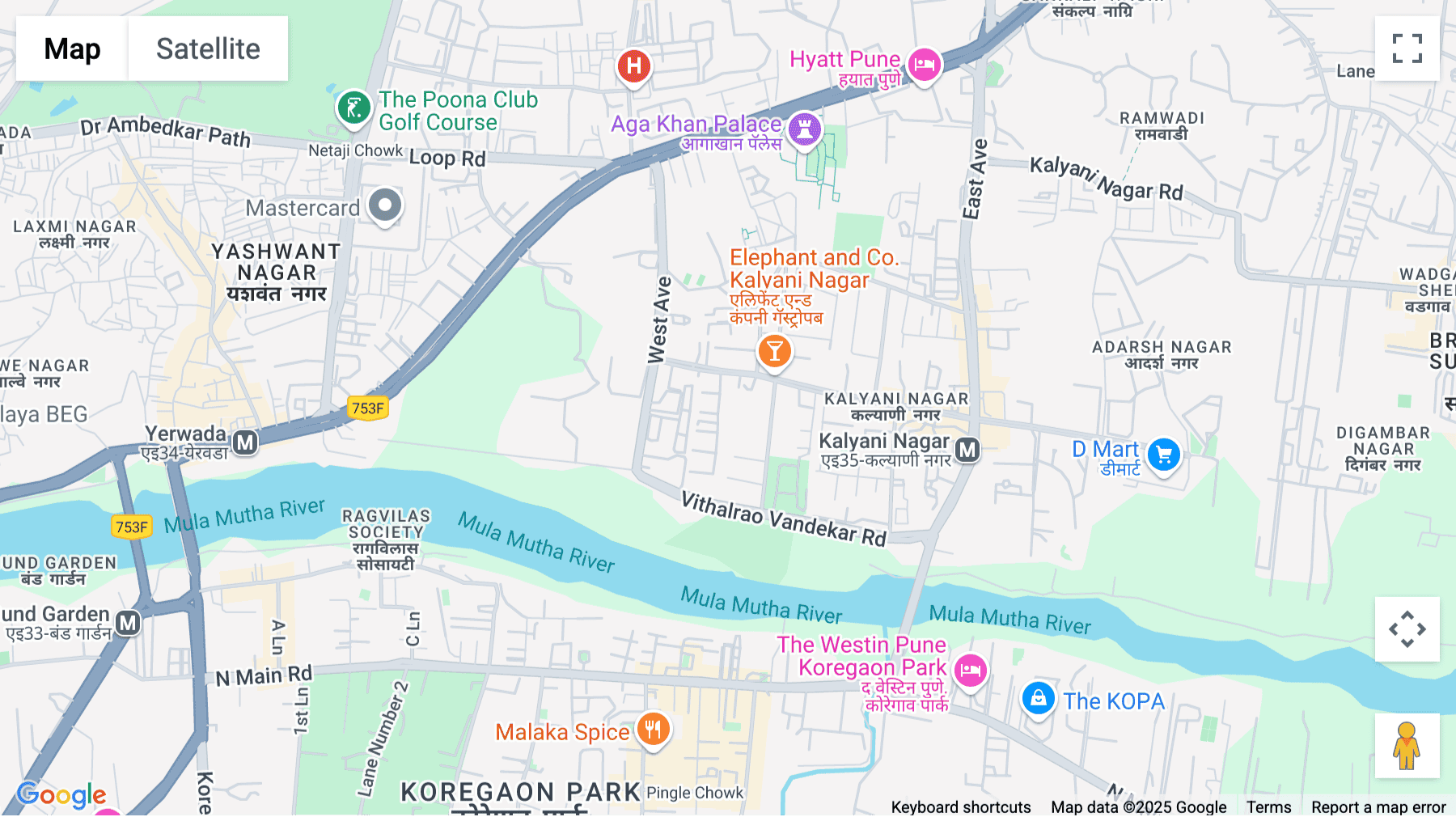 Click for interative map of Pune, Kalyani Nagar, Prathamesh Society, Sky One, Unit Nos. 101, 102, 103, 104, 1st floor, Pune