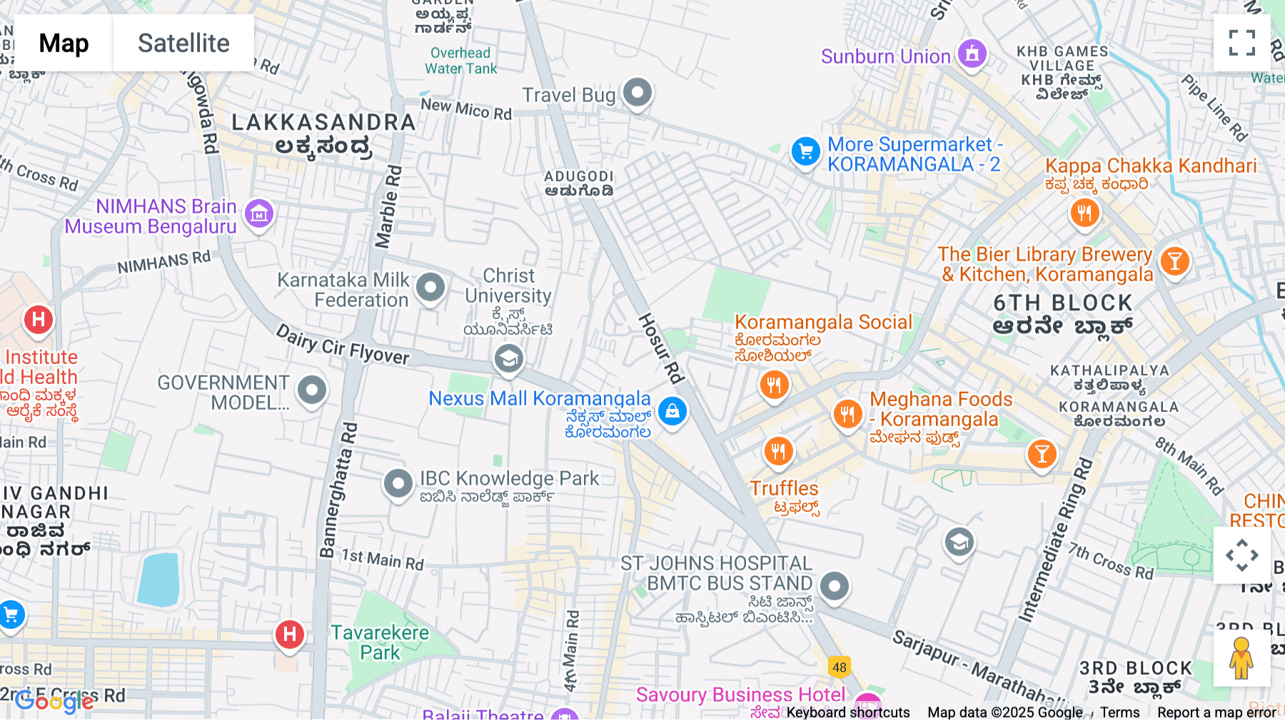 Click for interative map of HM Vibha Towers, Chikku Lakshmaiah Layout, Adugodi, Near Forum Mall, Hosur Road, Bengaluru, Bangalore