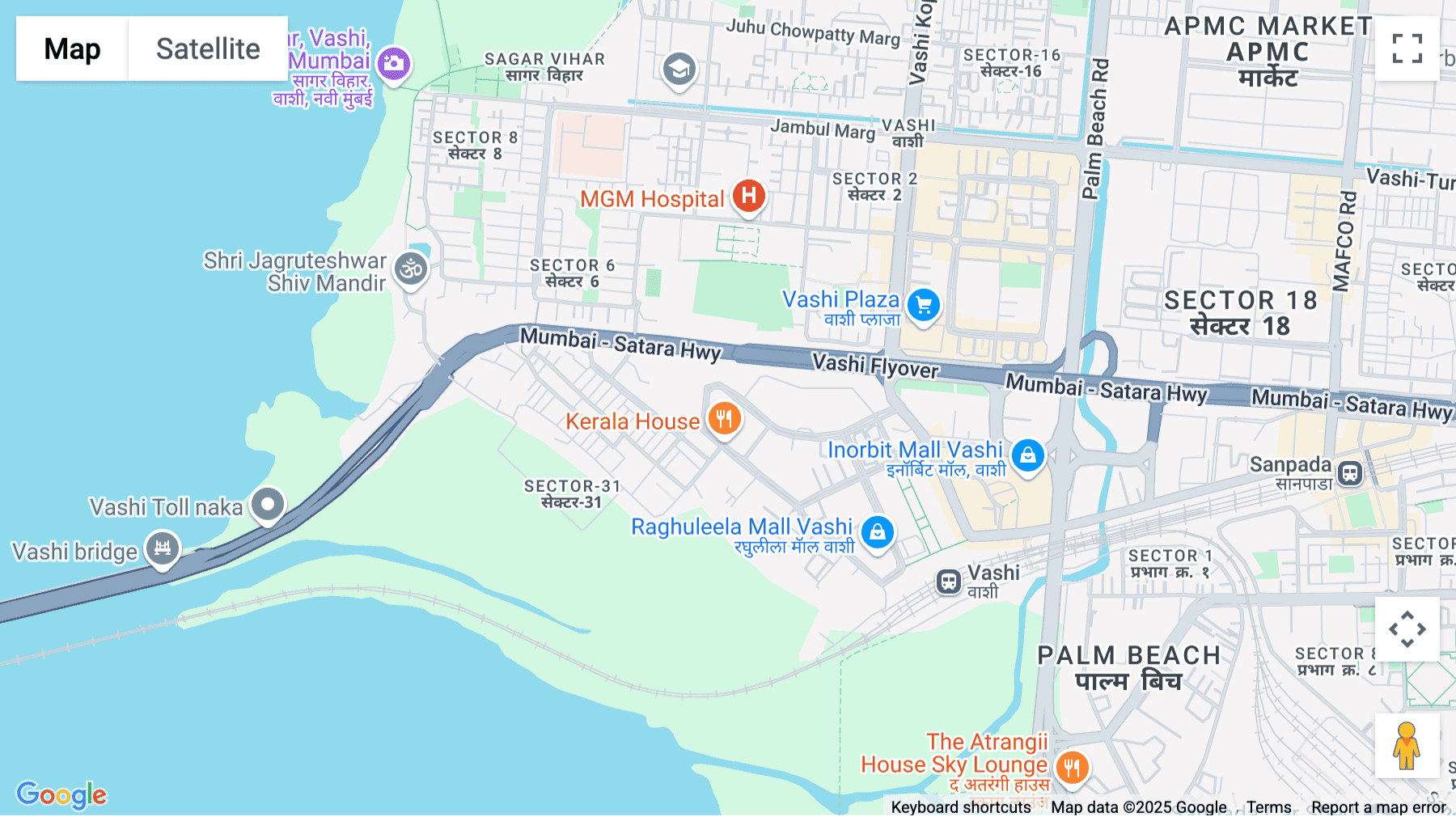 Click for interative map of Cyber One, Plot No.4 & 6, S Pranavanandji Marg, Sector 30, Vashi, Navi Mumbai