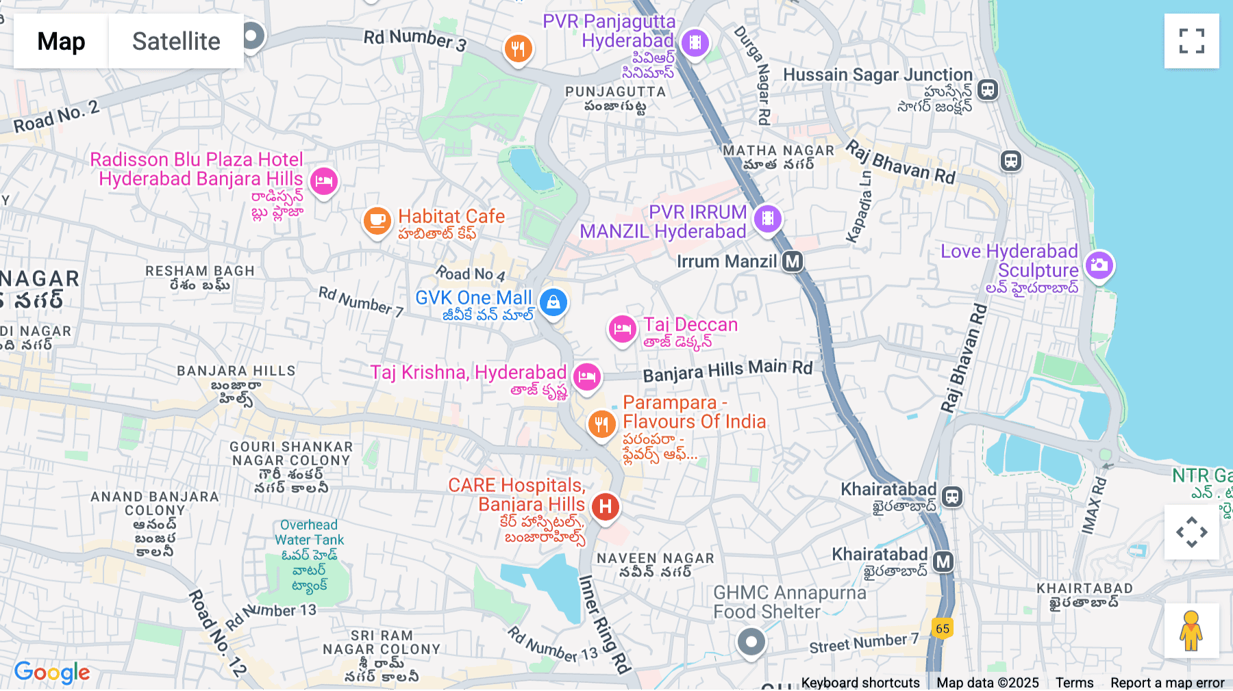 Click for interative map of Road No.1, Banjara Hills, Taj Deccan, Hyderabad