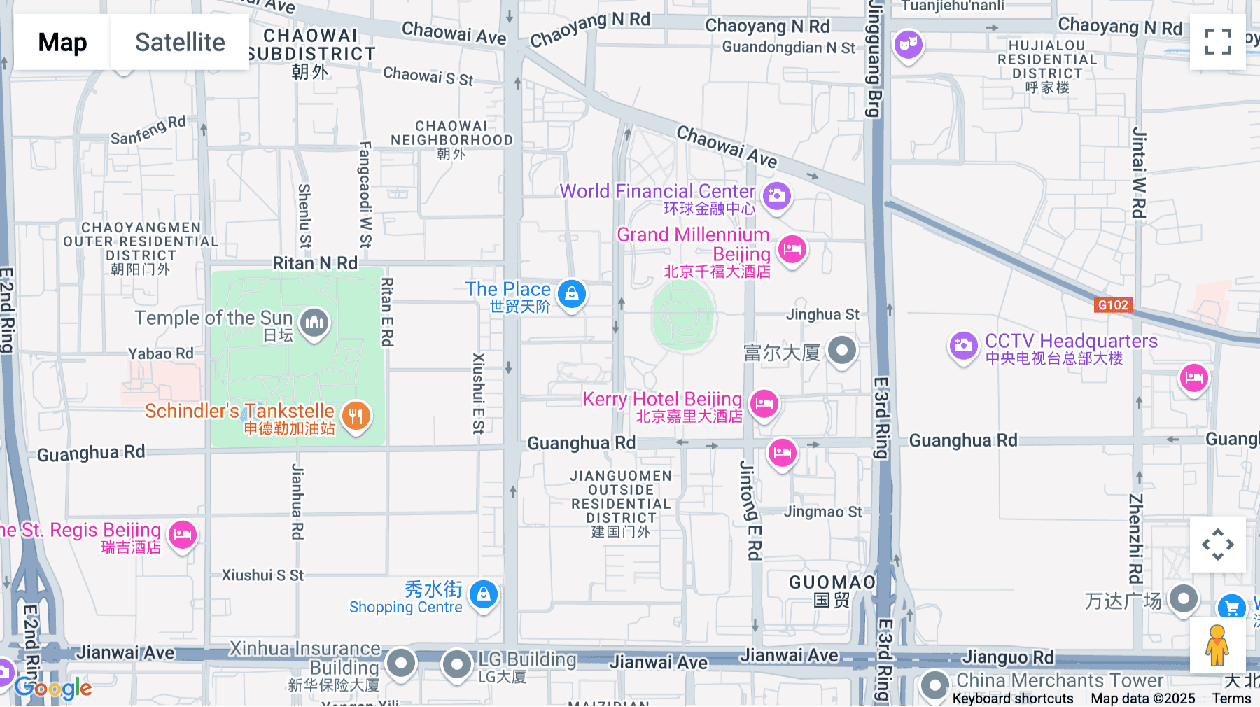 Click for interative map of Guanghua Lu, 10 Jintong West Road, Chaoyang District, Beijing