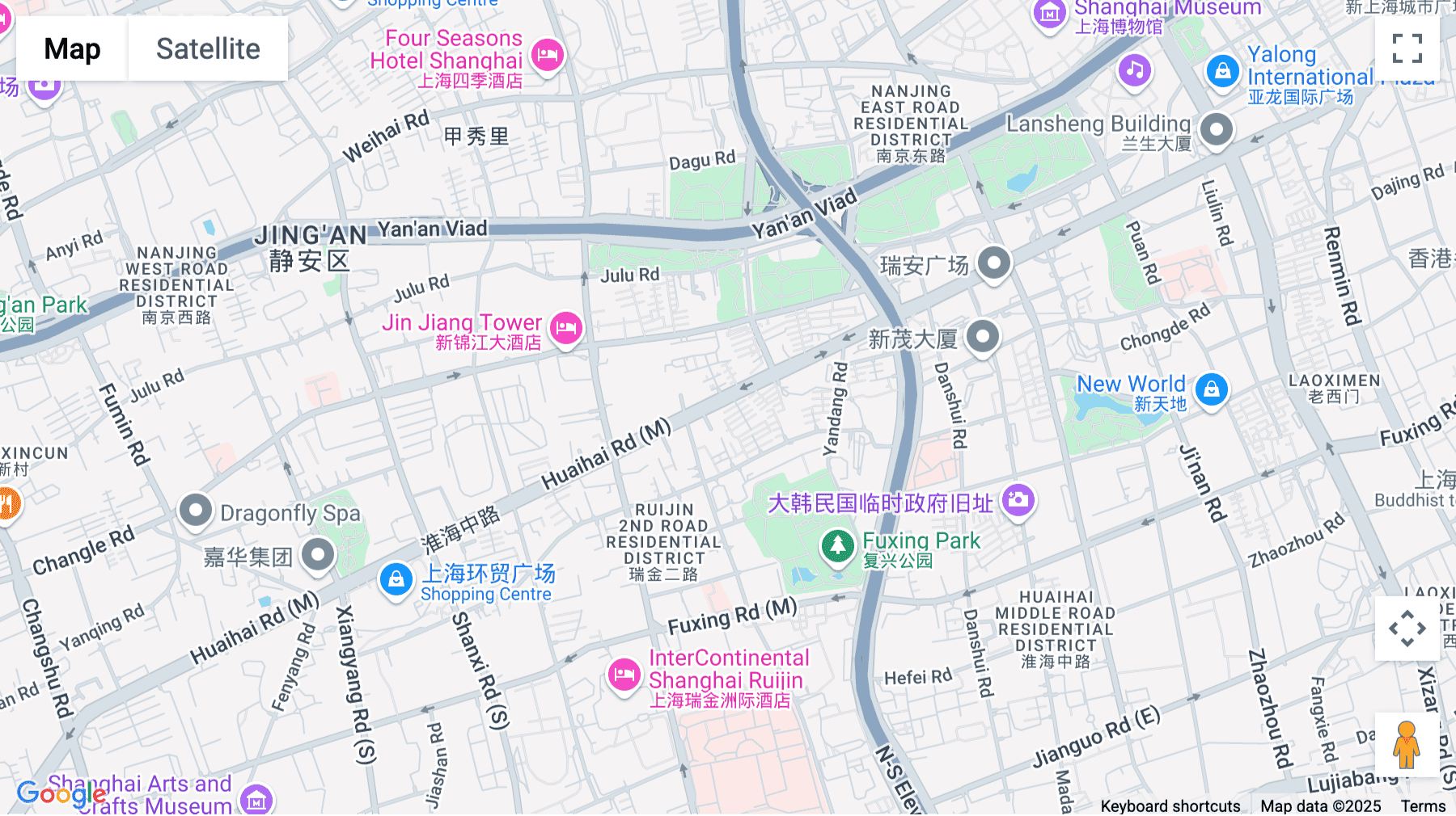 Click for interative map of Huaihai Zhong Lu, 627 Huaihai Middle Rd Huangpu District, Shanghai