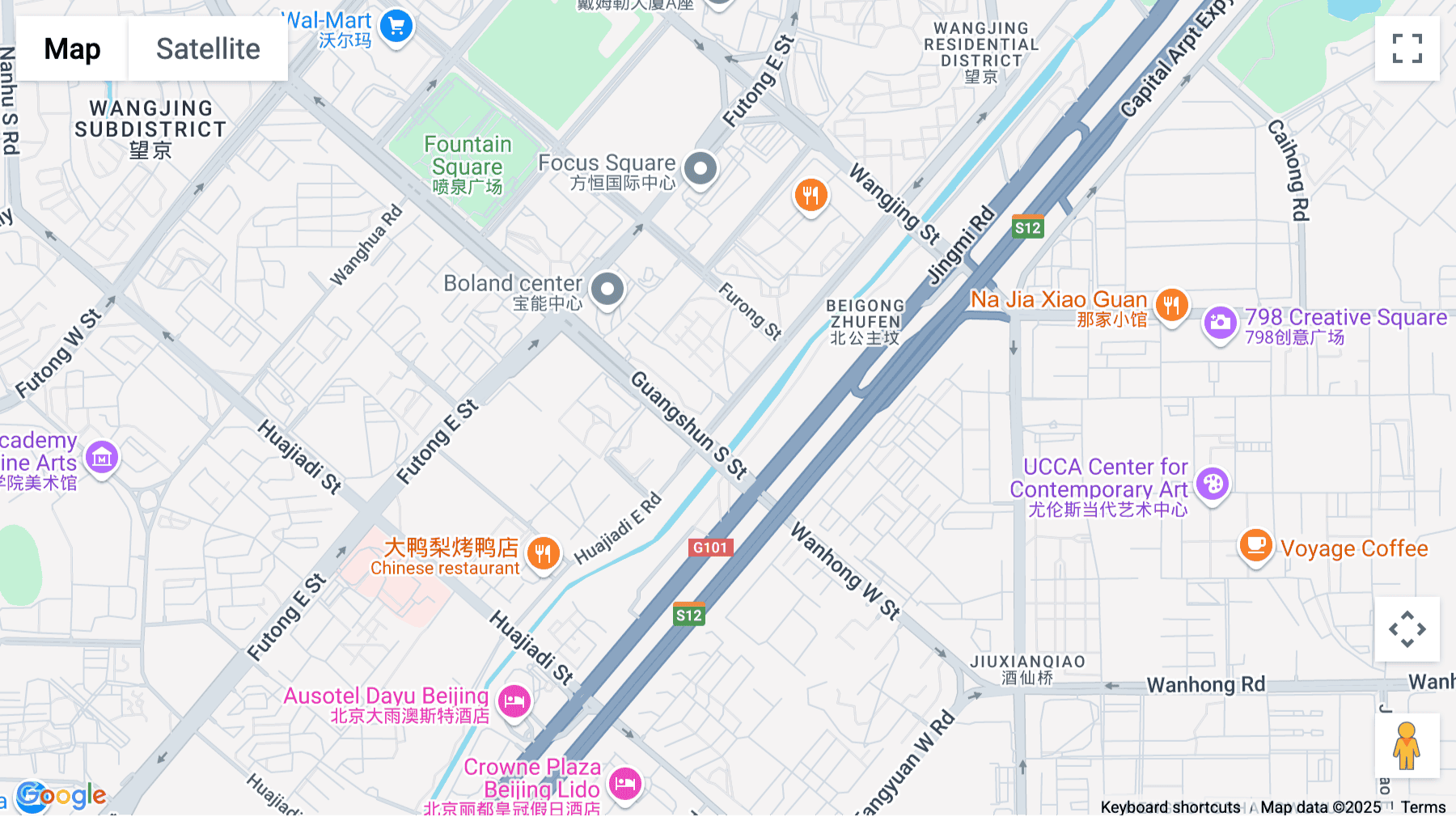 Click for interative map of Wangjing, 16 South Guangshun Street, Chaoyang District, Beijing